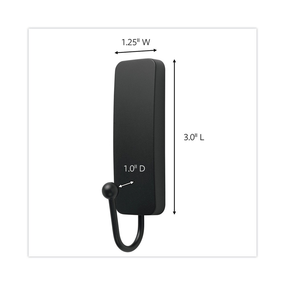 Command 17034MB2ES Plastic Decorative Hooks – Medium Matte Black (2/PK) ZNew
