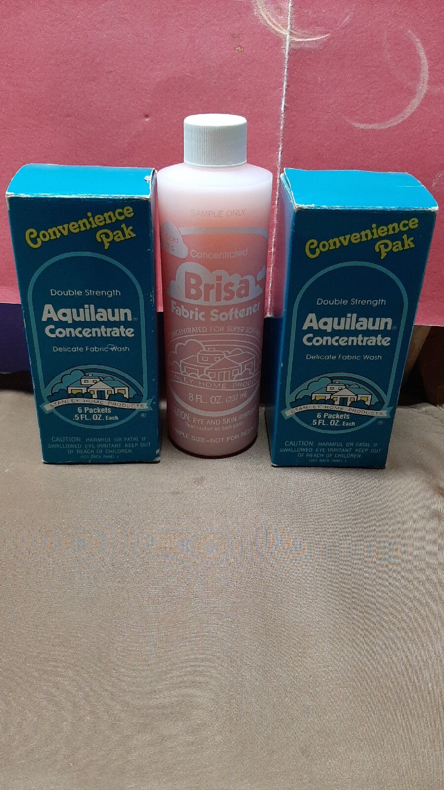 [D2] — NOS Stanhome Aquilaun Concentrate Delicate Fabric Wash & Brisa Softener