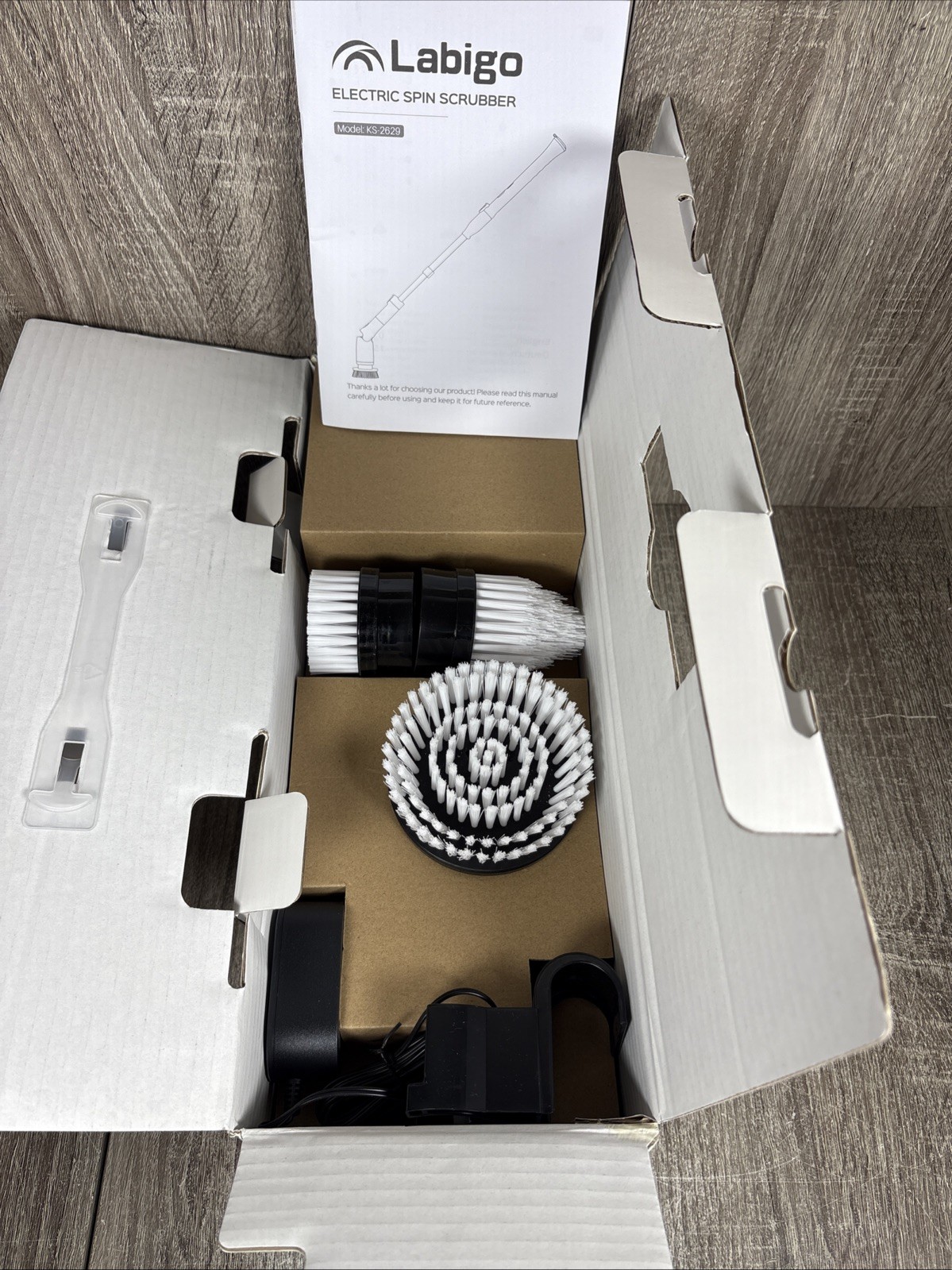 LABIGO Electric Spin Scrubber LA2 Pro Shower Cleaning Brush – – Scratch & Dent