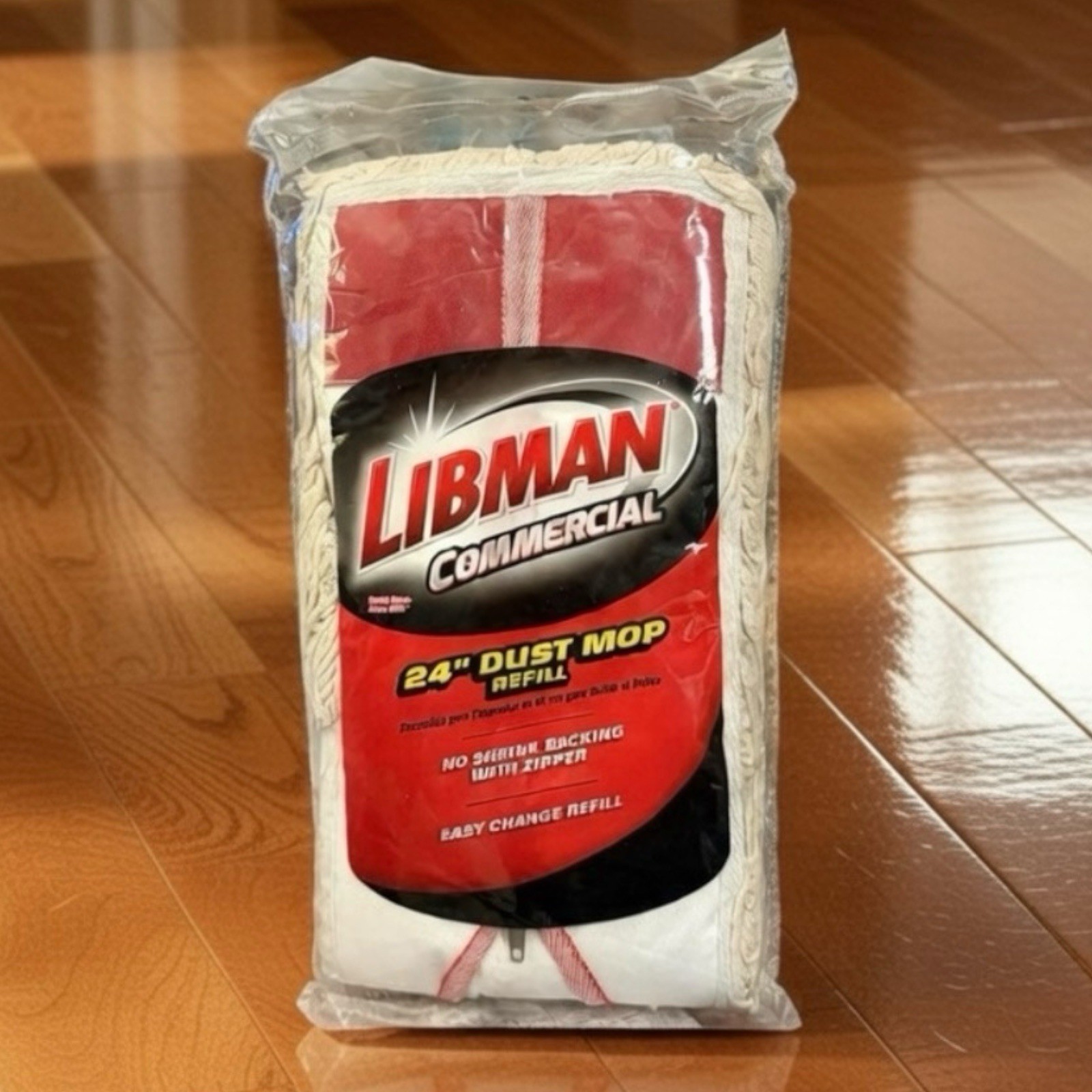 LIBMAN Commercial 24″ Dust Mop Refill No Shrink Backing with Zipper #00923