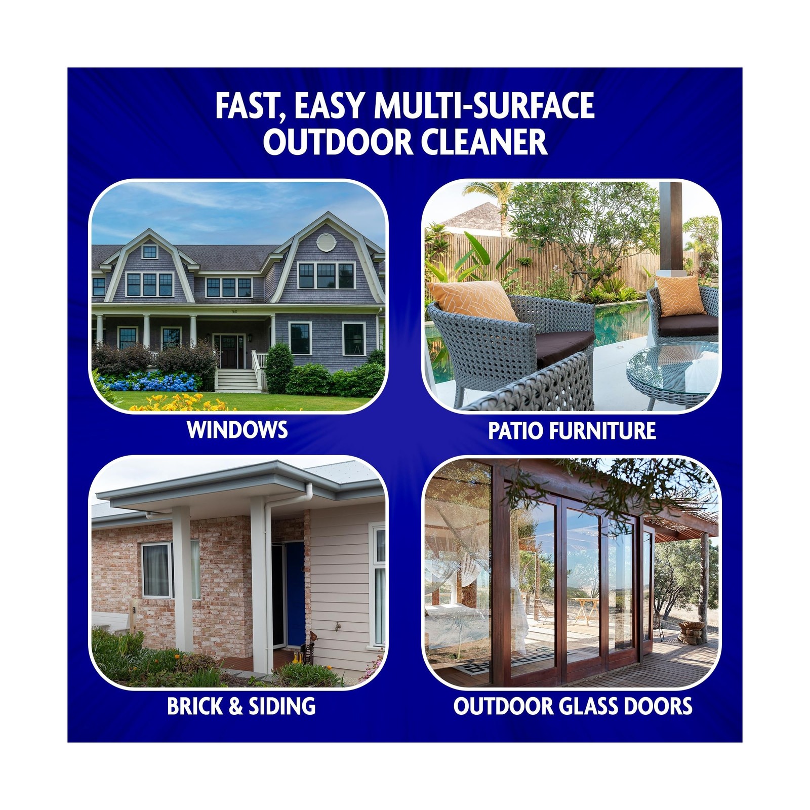 Windex Outdoor Window and Glass Cleaner for Hose Ammonia Free, Concentrated F…