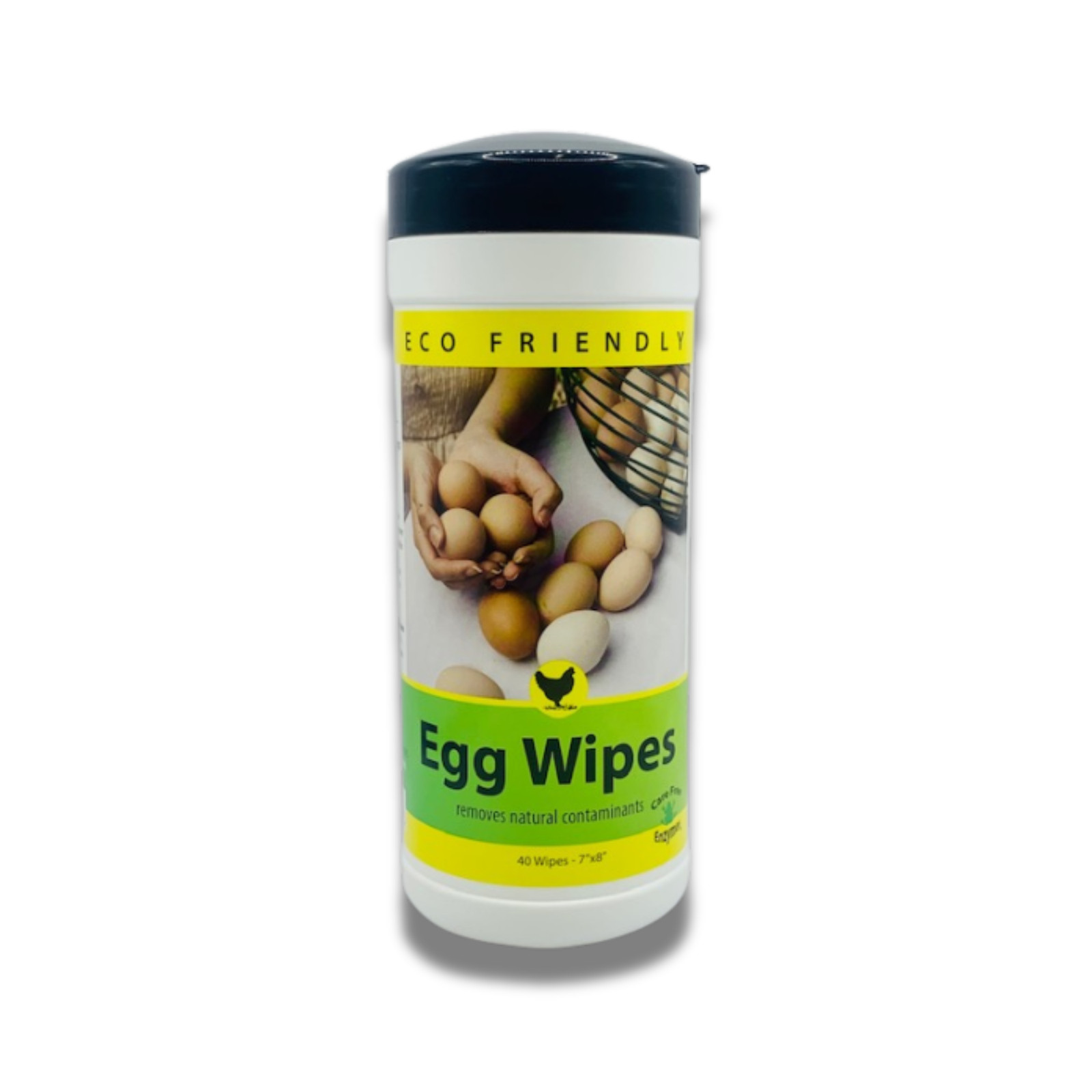 Natural Egg Cleaning Wipes | Convenient & Safe for Fresh Eggs | 40 Count