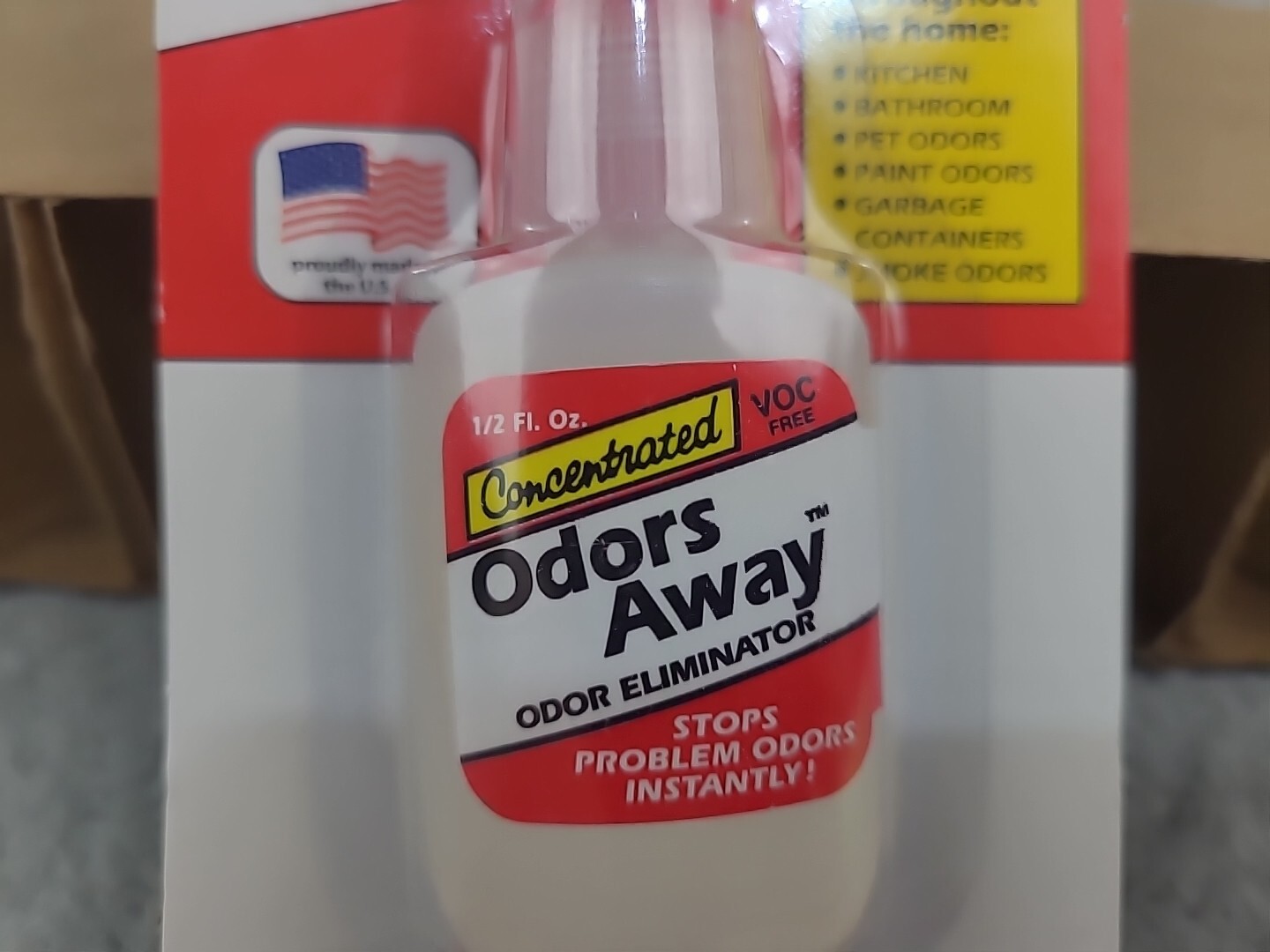 1x Odors Away Dropper Concentrated Odor Eliminator/Neutralizer 1/2 fl oz