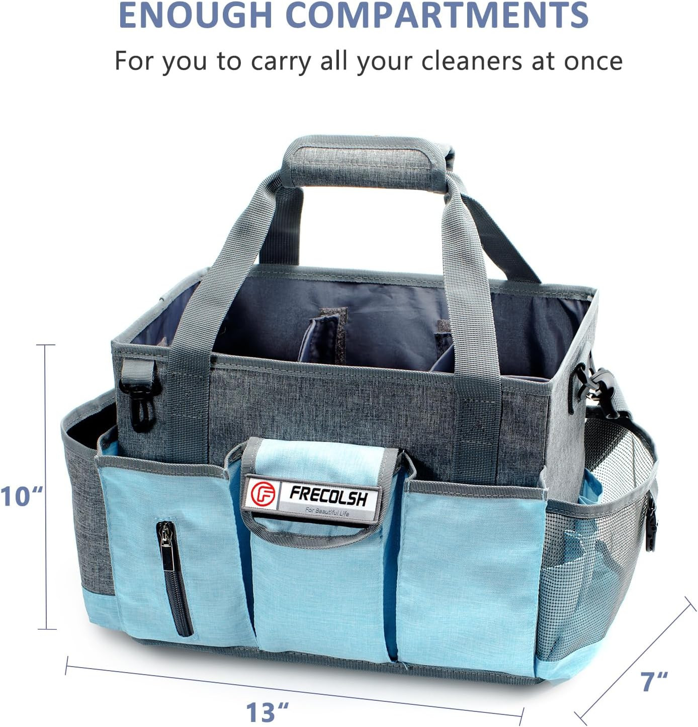 Cleaning Caddy for Cleaning Suppliers Organizer with Pockets for House Cleaning
