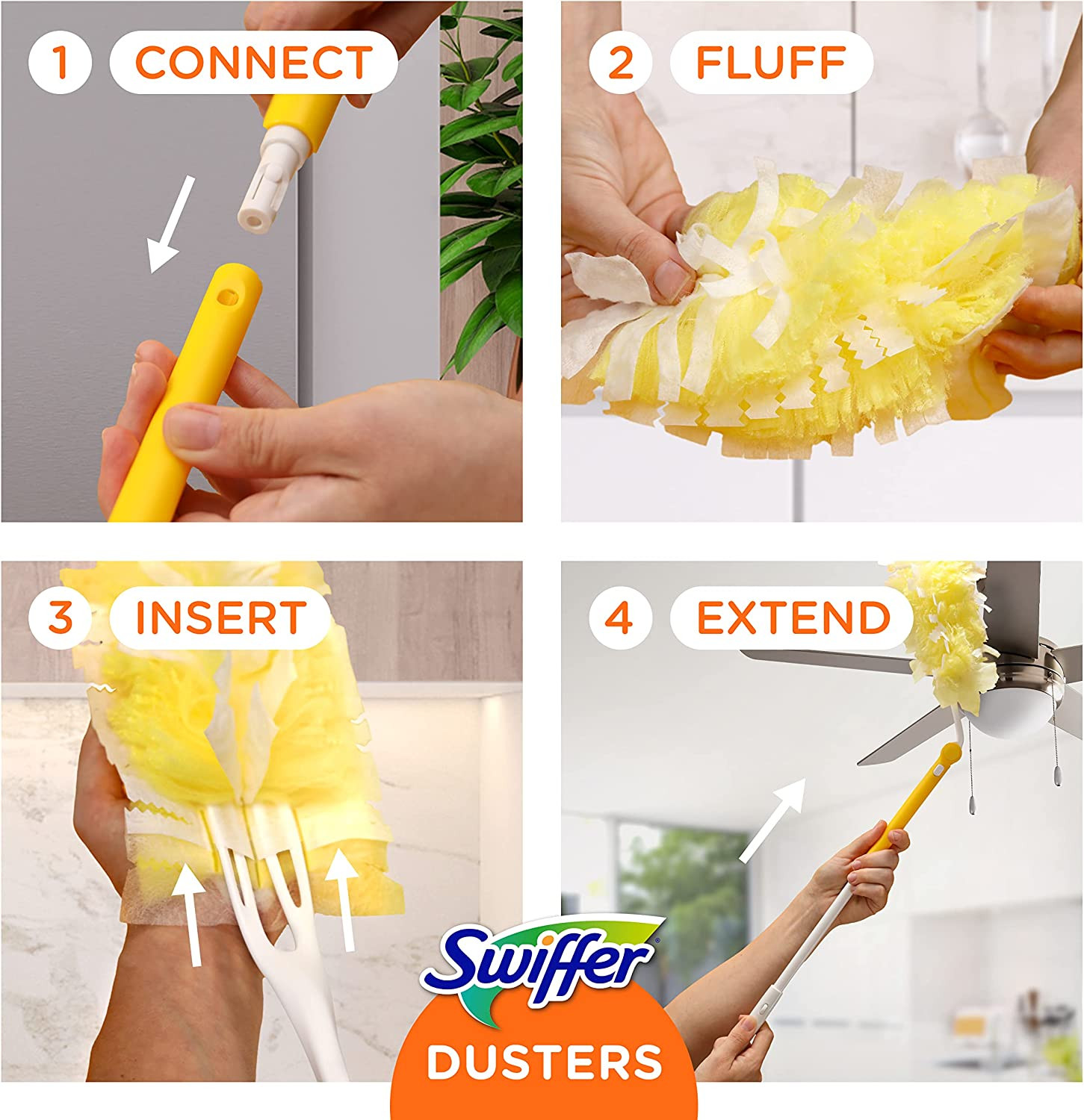 360 Dusters Extendable Handle Starter Kit, 3 Count Duster Refill