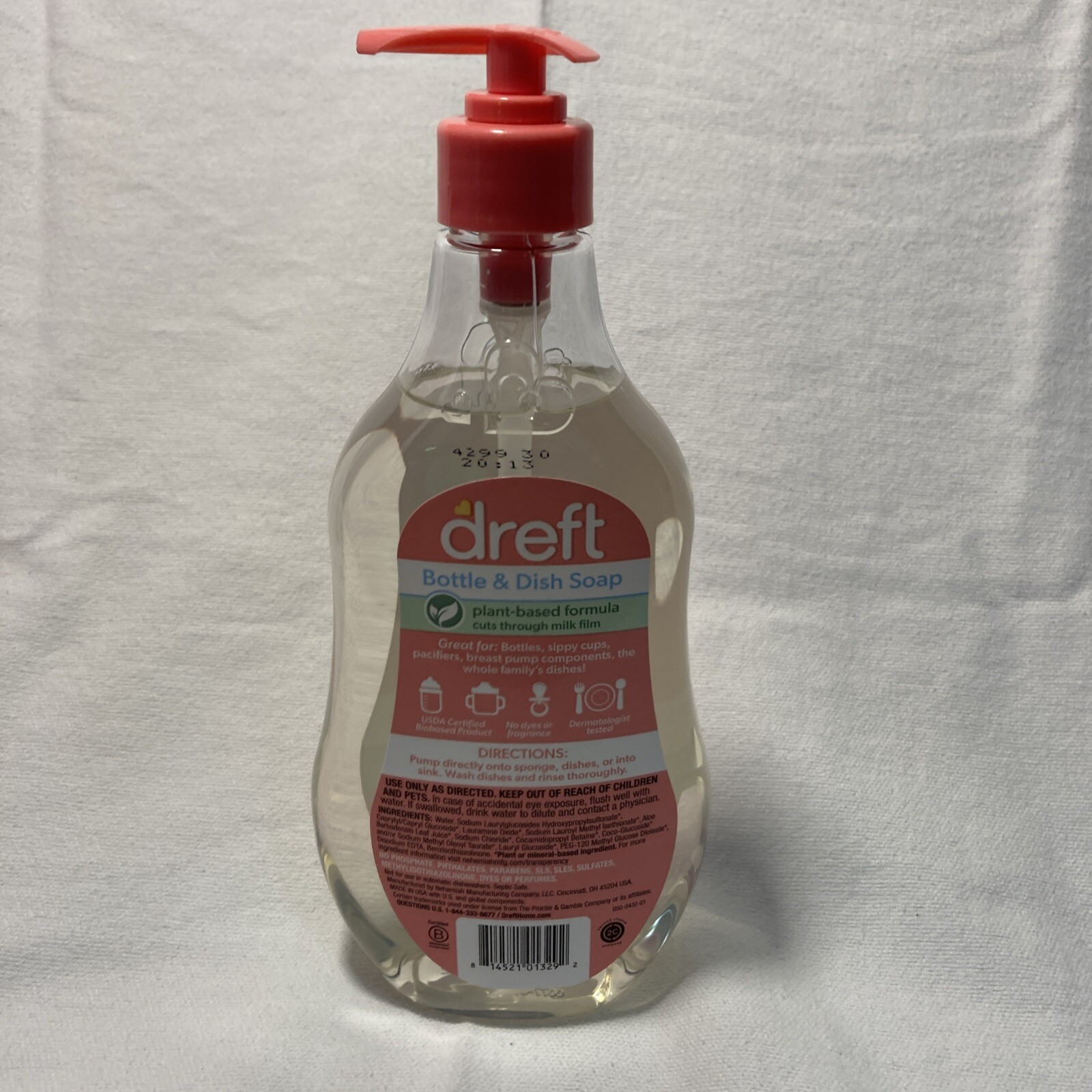 Dreft Baby Bottle & Dish Soap 18 oz