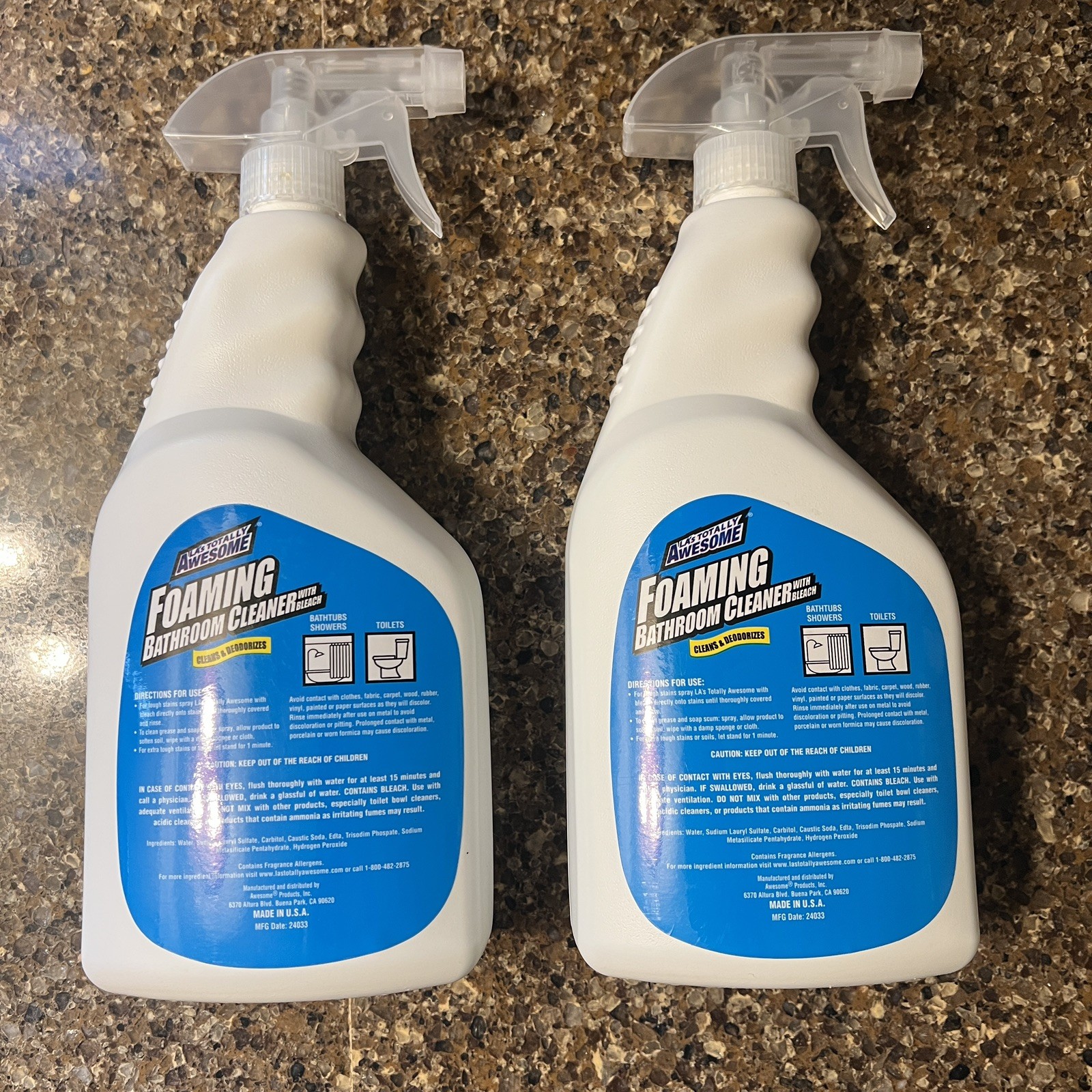 Pack of 2 -LA’s Totally Awesome Foaming Bathroom Cleaner (32 Fl Oz)