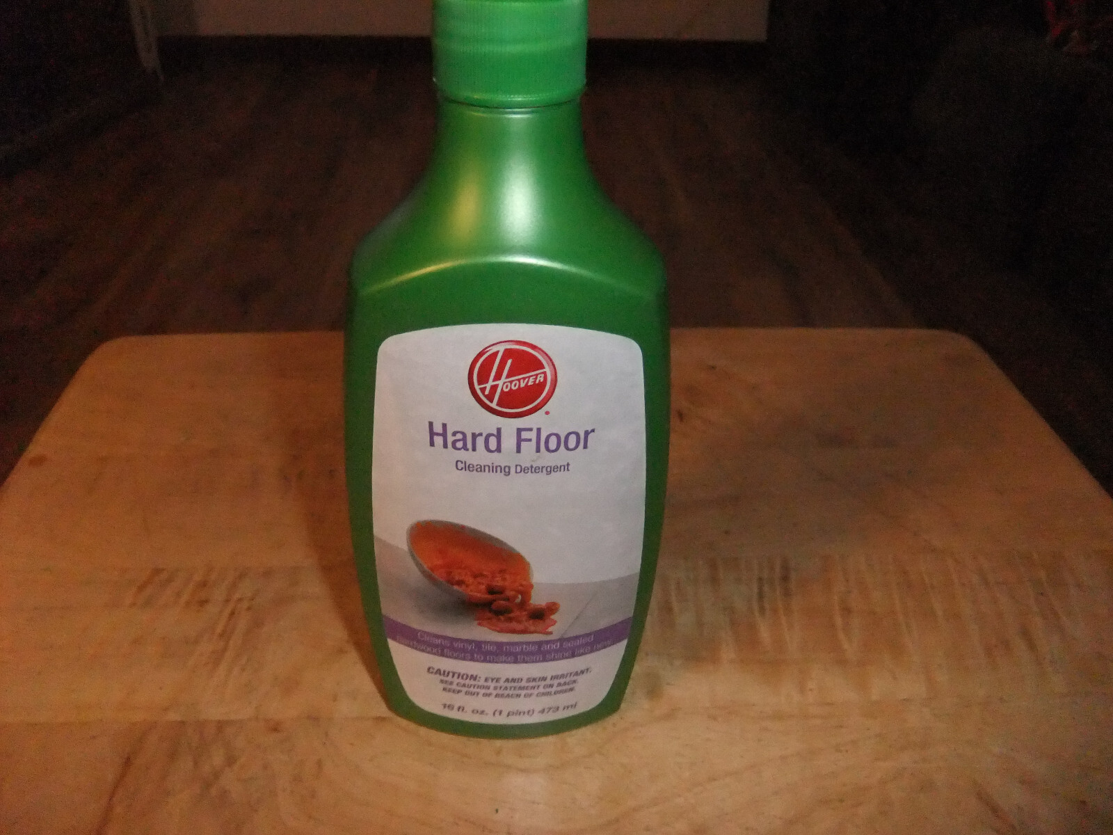 Hoover Hard Floor Cleaning Detergent Green Bottle 16 oz Discontinued Product NOS
