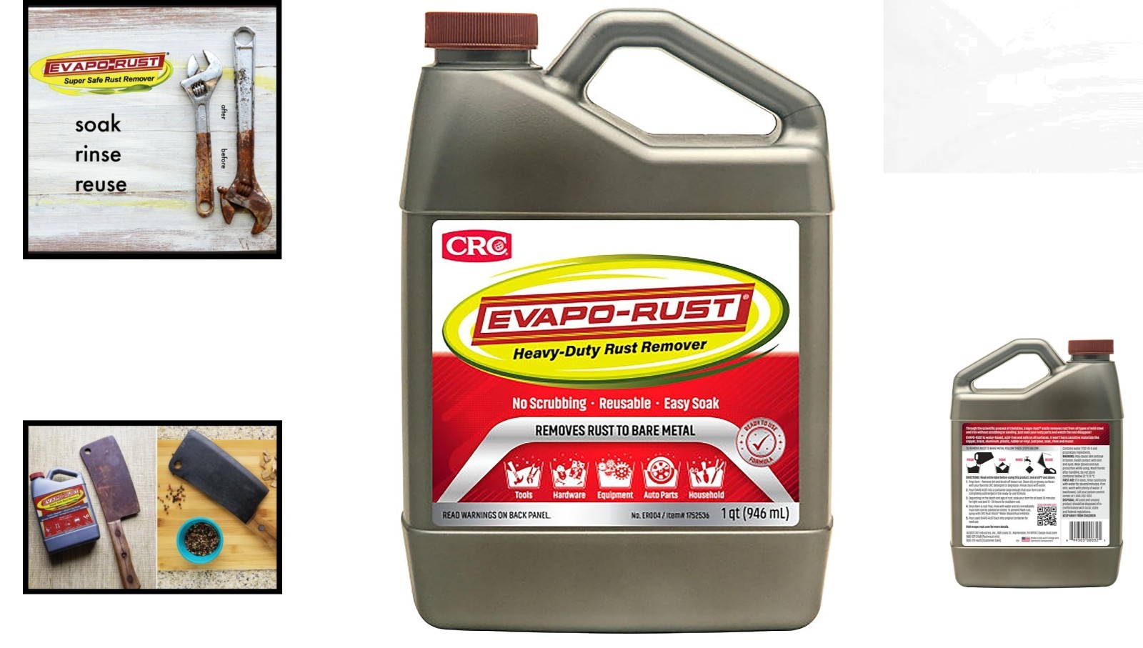 Eco-Friendly 32 oz CRC Evapo-Rust: Heavy-Duty Water-Based Rust Removal Solution