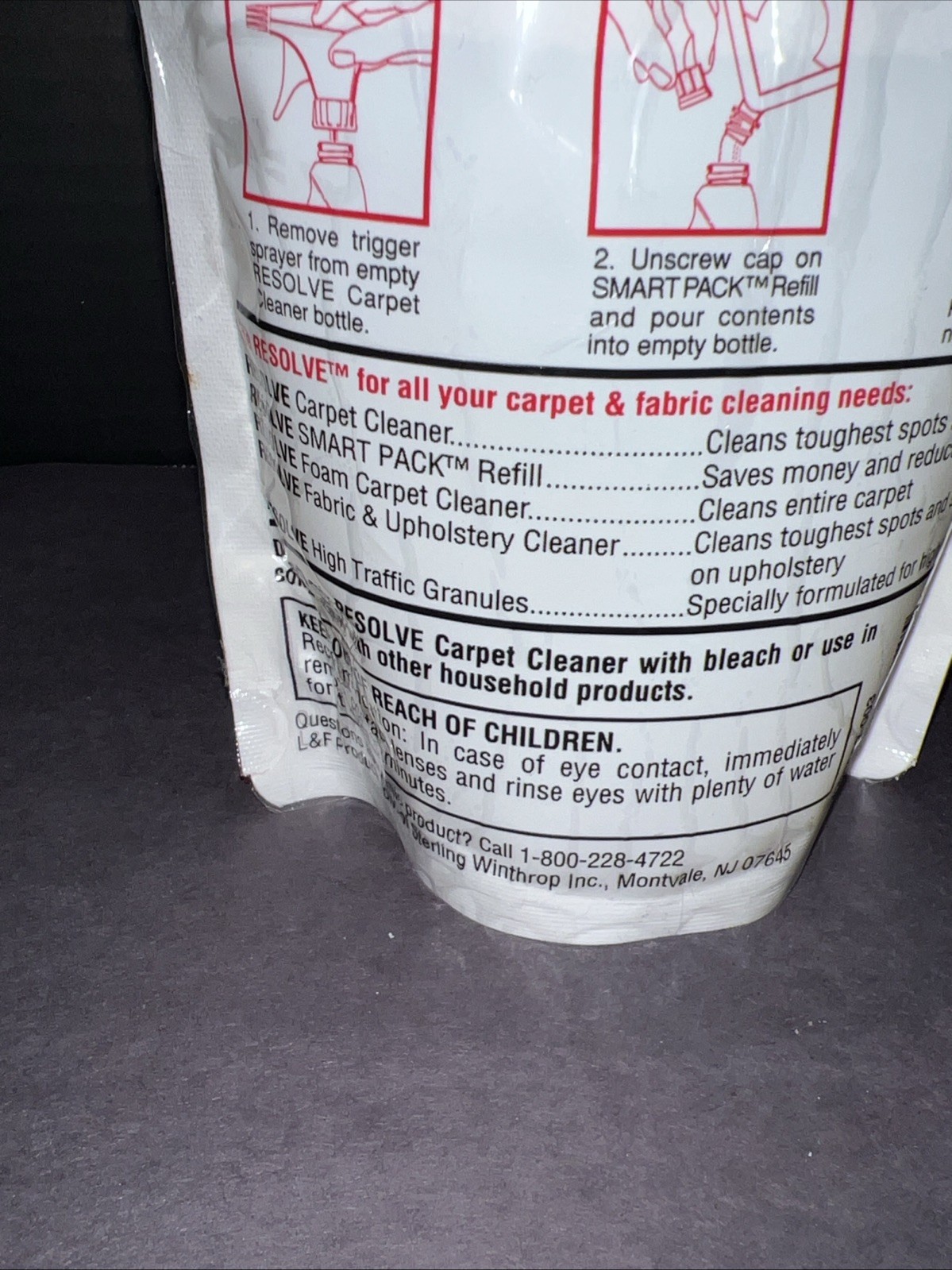 Vintage Resolve Carpet Cleaner Refill 90s With DuPont Teflon Discontinued 22oz