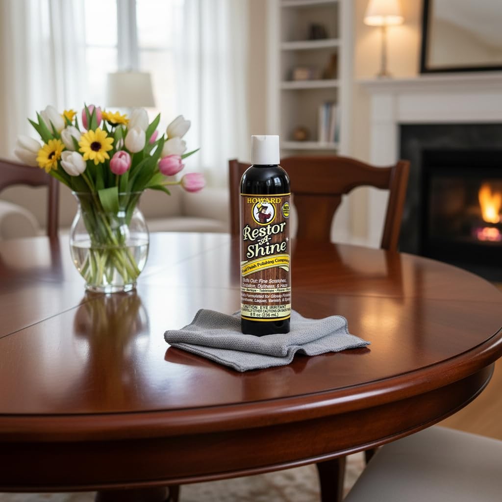 Howard Products Hardwood Floor Polish – Restor-A-Shine Wood Polisher for Furn…