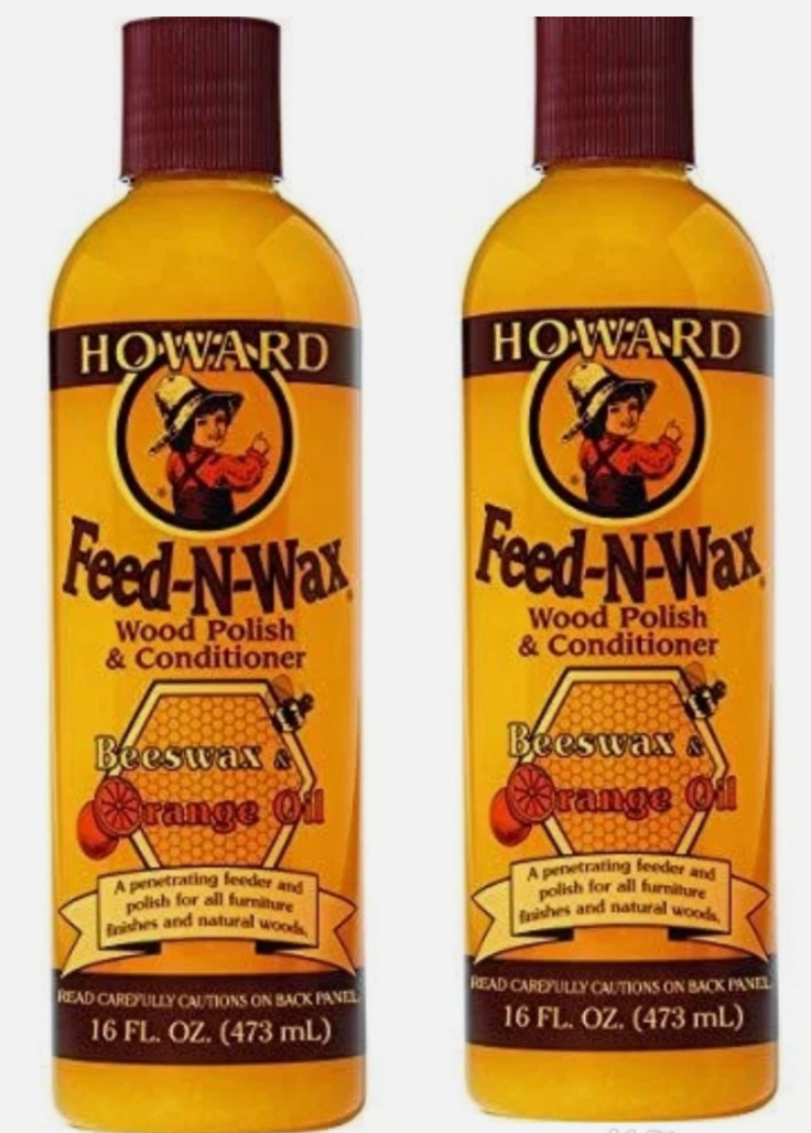 Howard Products FW0016 Wood Polish & Conditioner, 16 oz, Orange (2-PACK)