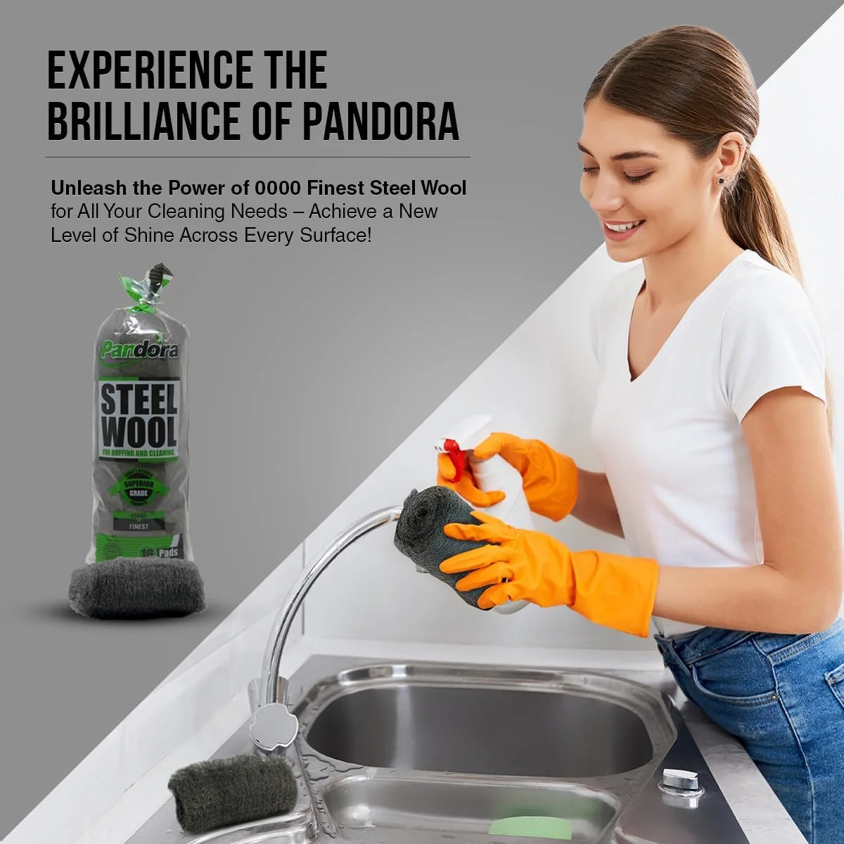 Steel Wool #0000 – Finest Grade, 16 Pads for Buffing and Cleaning – Quality Meta