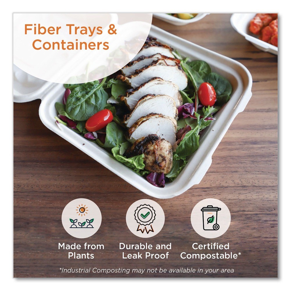World Centric TRSC1418LF 18 x 14 x 1 PLA Lined PFAS-Free Fiber Tray (100/CT) New