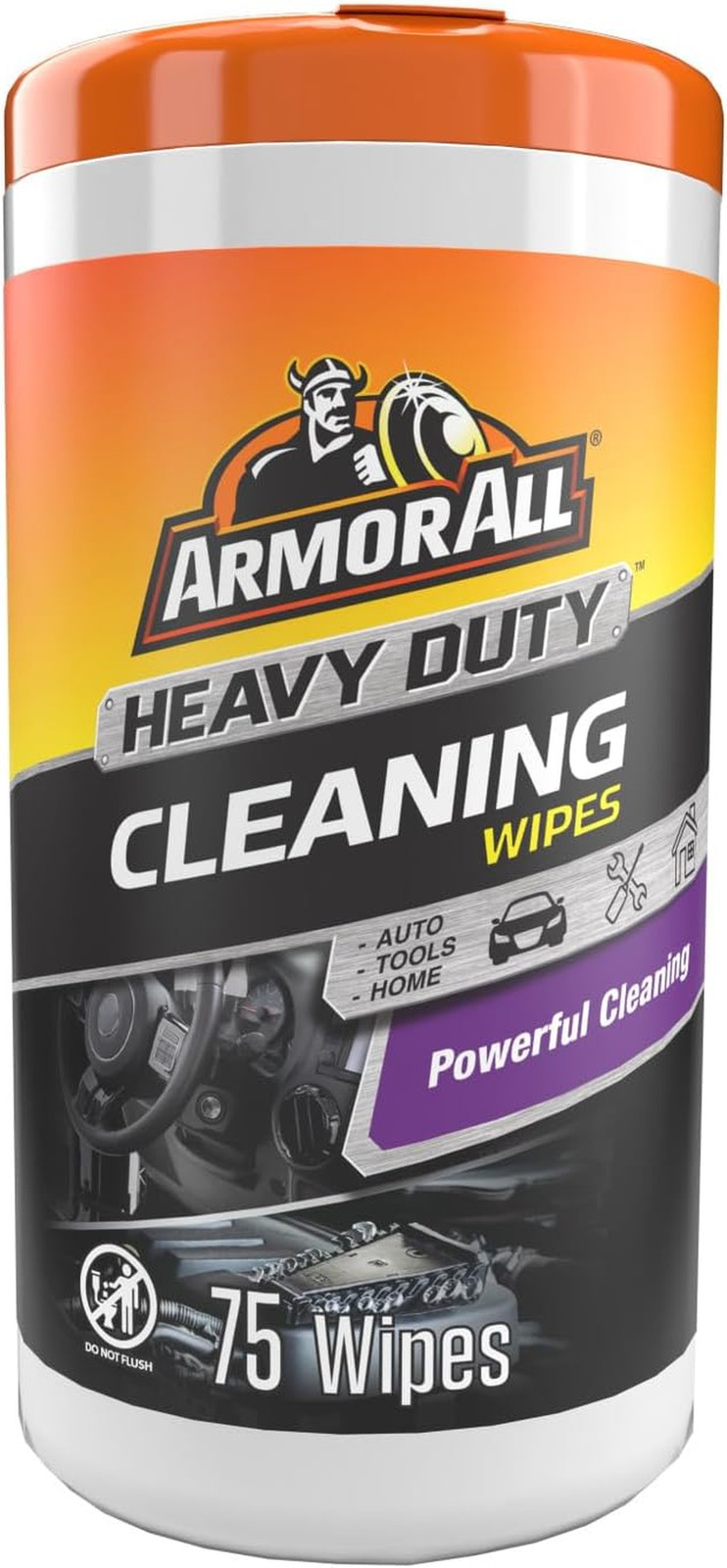 Heavy Duty Cleaning Wipes, Disposable Car Wipes (75 Count)