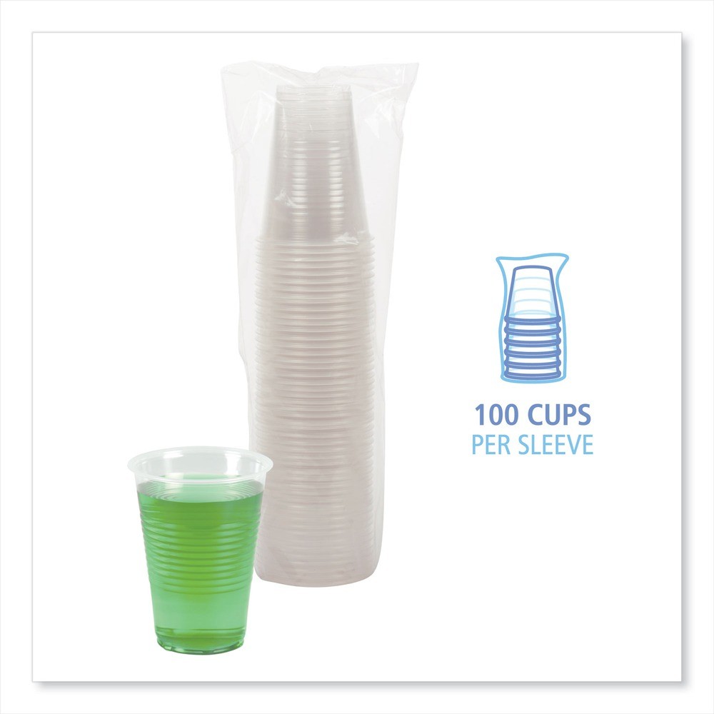 Boardwalk TRANSCUP14PK 14 oz. Polypropylene Cold Cups – Translucent (50/PK) New