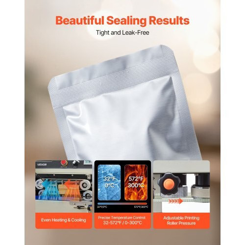 Continuous Bag Band Sealing Machine, 0.24-0.47 in Seal Width, Vertical Band Seal