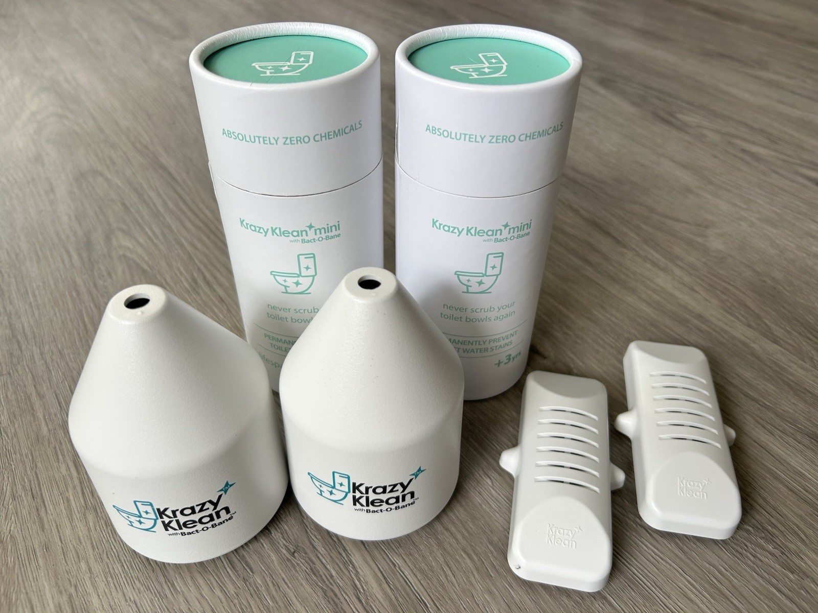 2 Krazy Klean Pro + 2 Mini Booster Automatic Toilet Tank Water Cleaner Treatment