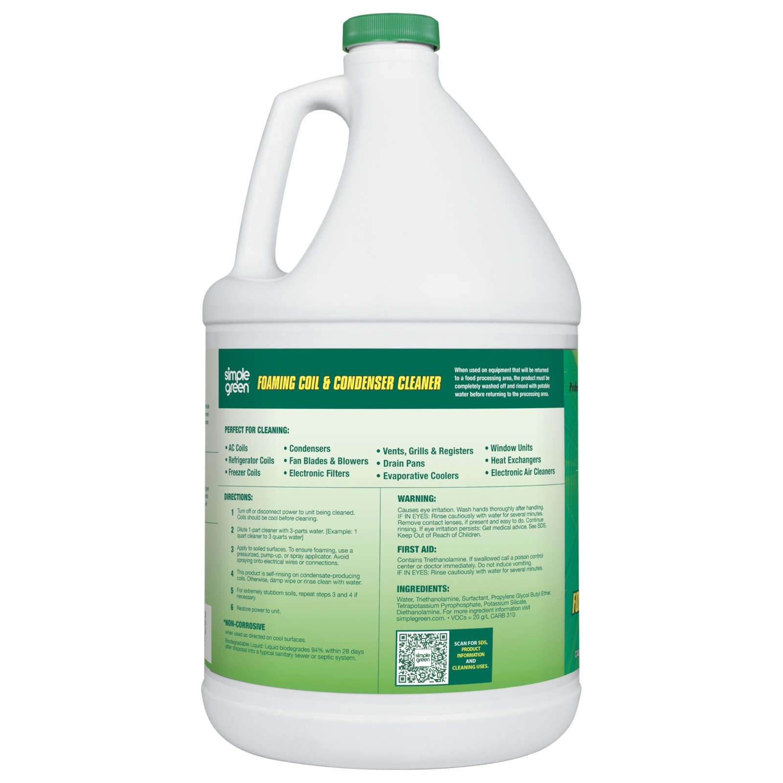 Foaming Coil Cleaner – 128 Fl Oz Gallon, Heavy-Duty HVAC & AC Maintenance Soluti