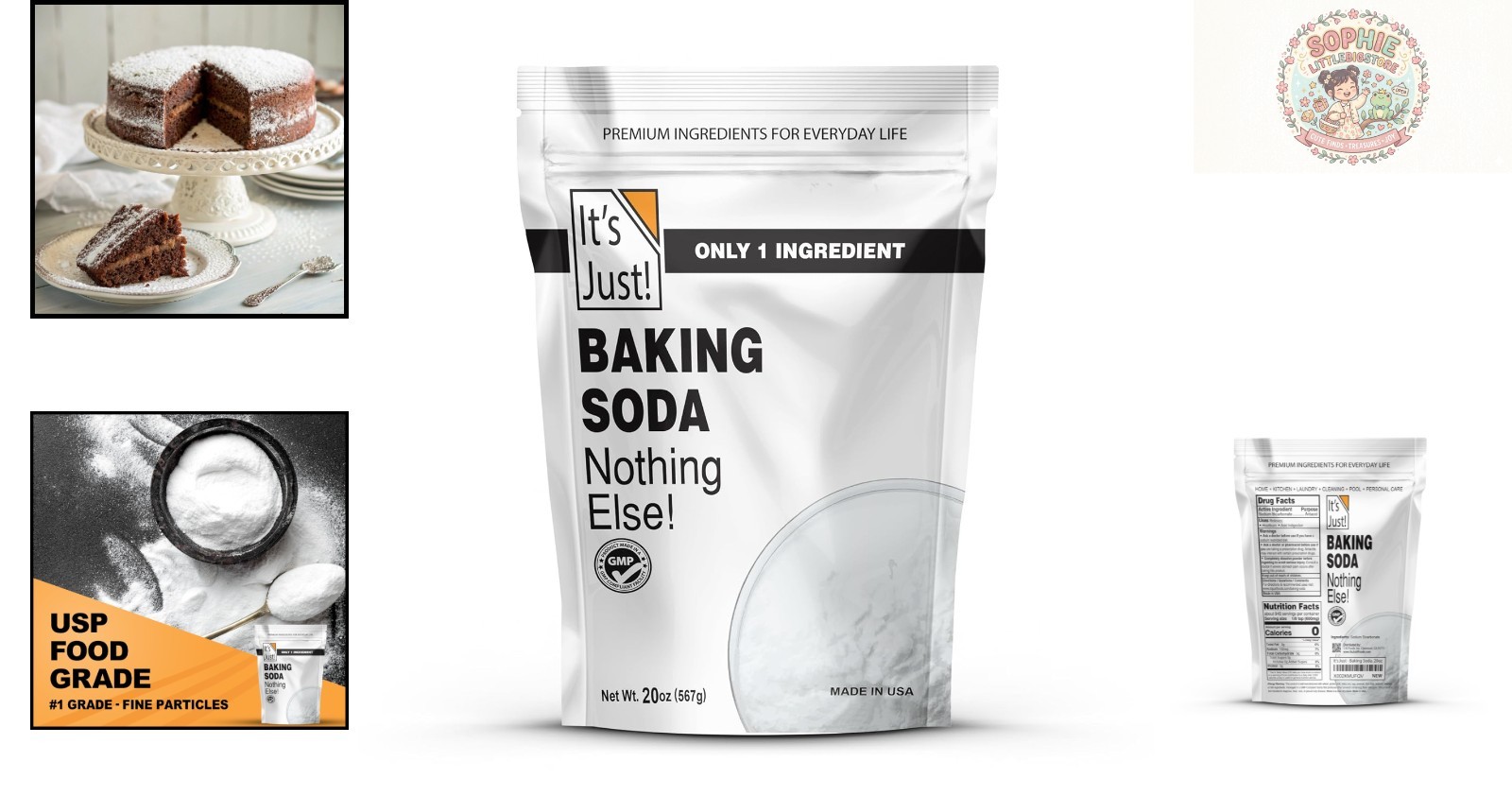 Gluten-Free 20 Ounce Baking Soda – Perfect for Cooking, Cleaning, & Bath Bombs