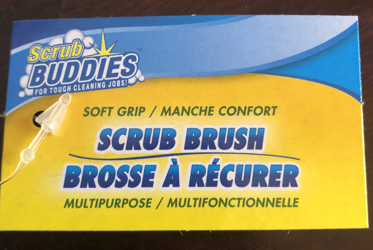 Scrub Buddies Scrub Brush 5 Inch Handle , One Inch Wide Handle. Brush 6 Inches