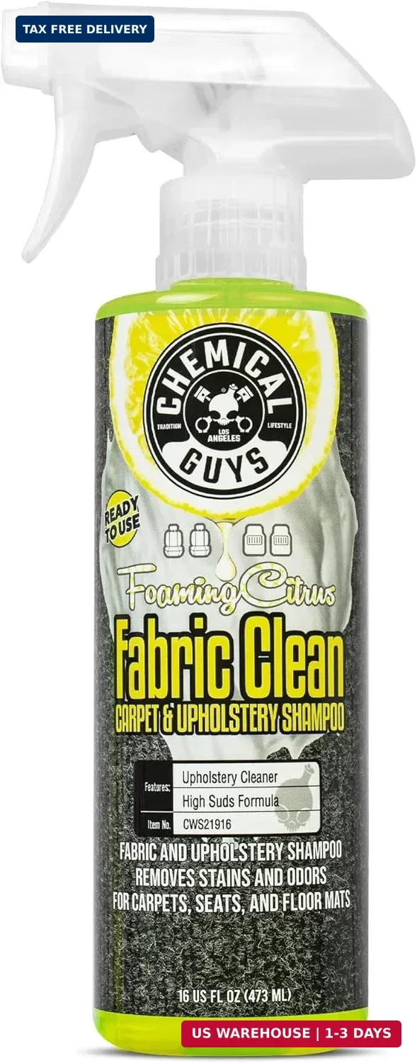 Chemical Guys Foaming Citrus Fabric Clean Carpet & Upholstery Cleaner – Car Carp