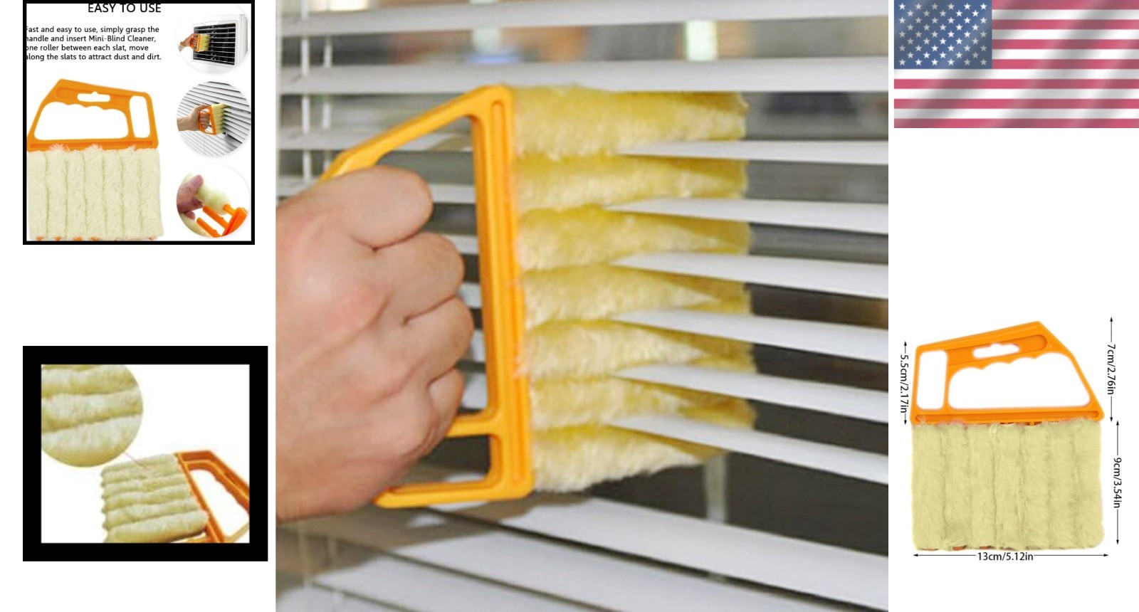 Compact Window Blind Cleaner Brush – Lightweight, Ergonomic and Machine Washable