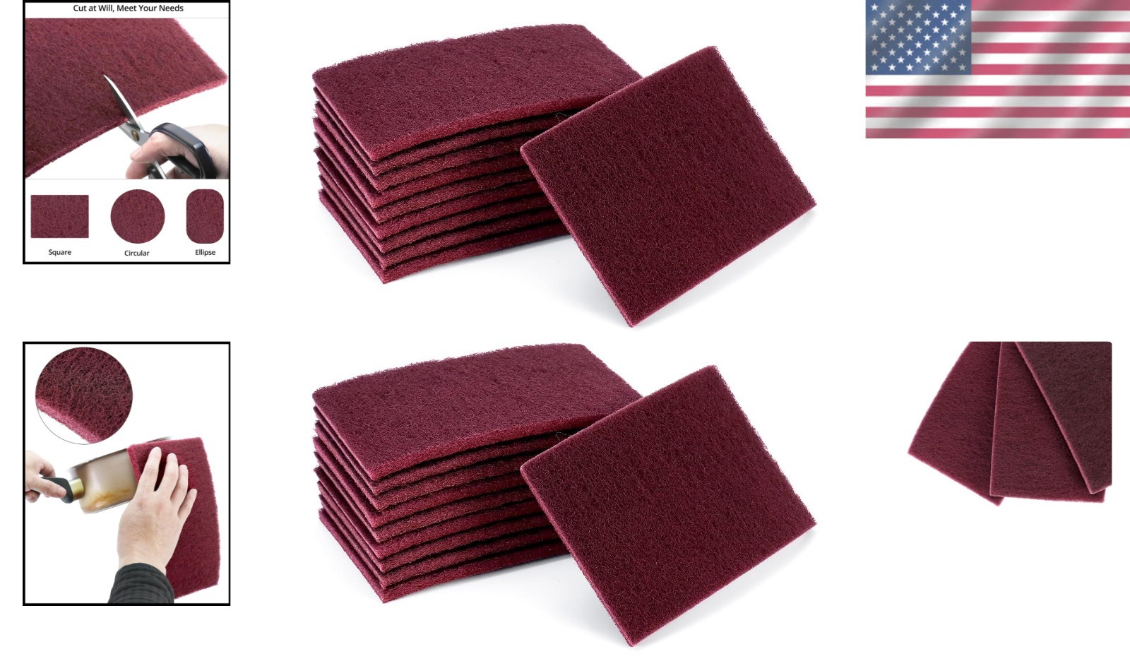 20 Pack Aluminum Oxide Scuff Pads – 6″x9″ Fine Grit for Automotive Excellence