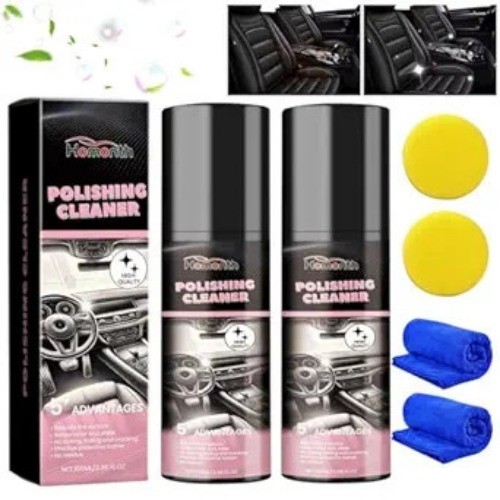 2PCS Polishing Cleaner, Interior Cleaner Spray, Total Vehicle Interior Detailer