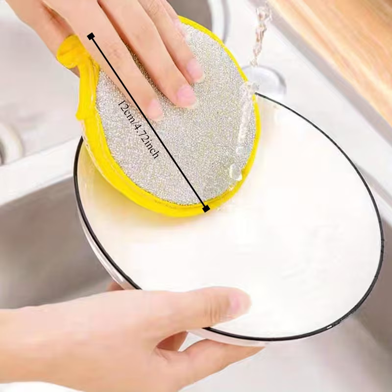 12-Piece Cleaning Sponge Set/Scouring Pads/Square Dishcloths/Minimalist Dish Tow