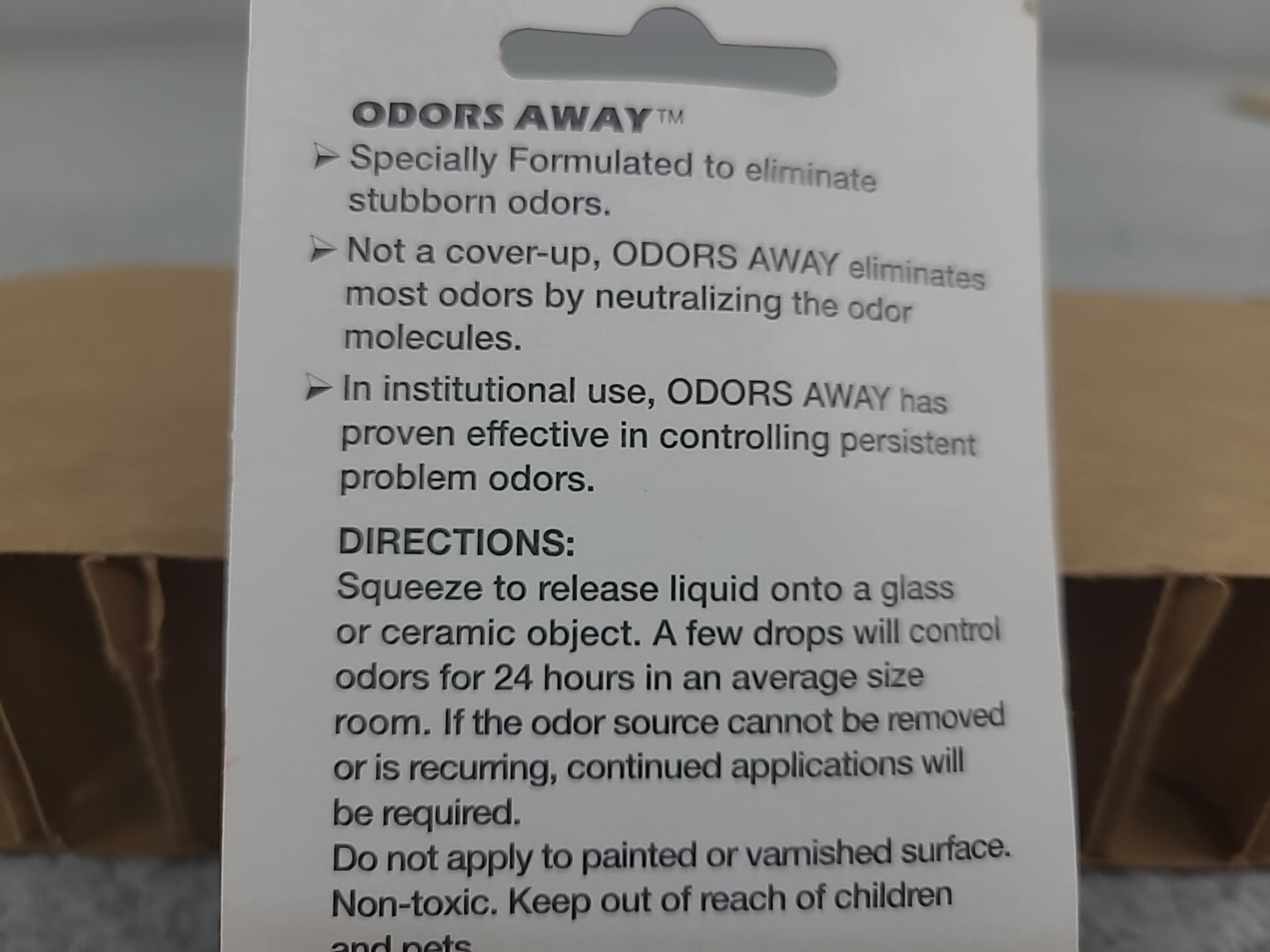 1x Odors Away Dropper Concentrated Odor Eliminator/Neutralizer 1/2 fl oz