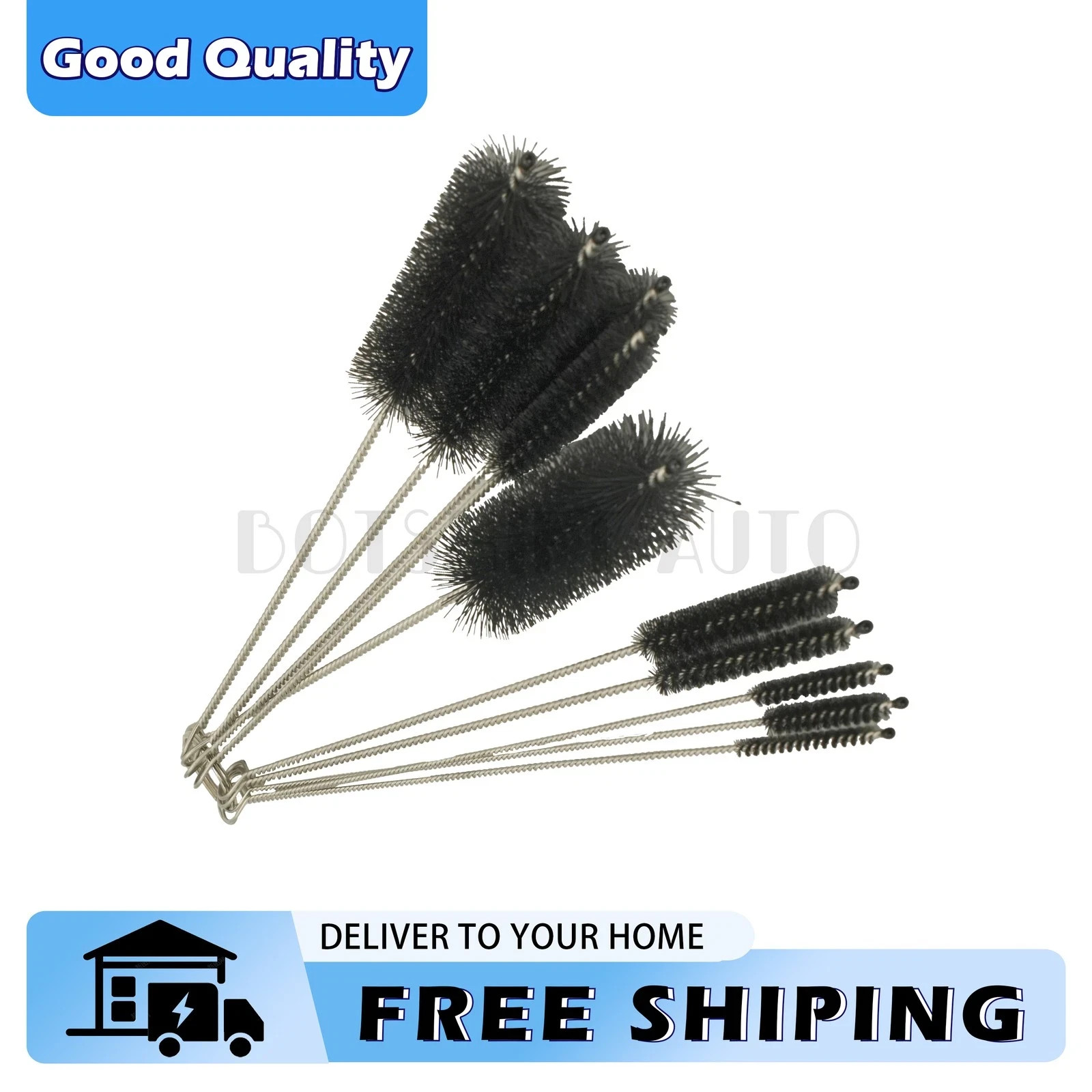 Nylon Straw Bottle Cleaner Brush Set 10PCS Tube Pipe Cleaning Tools US