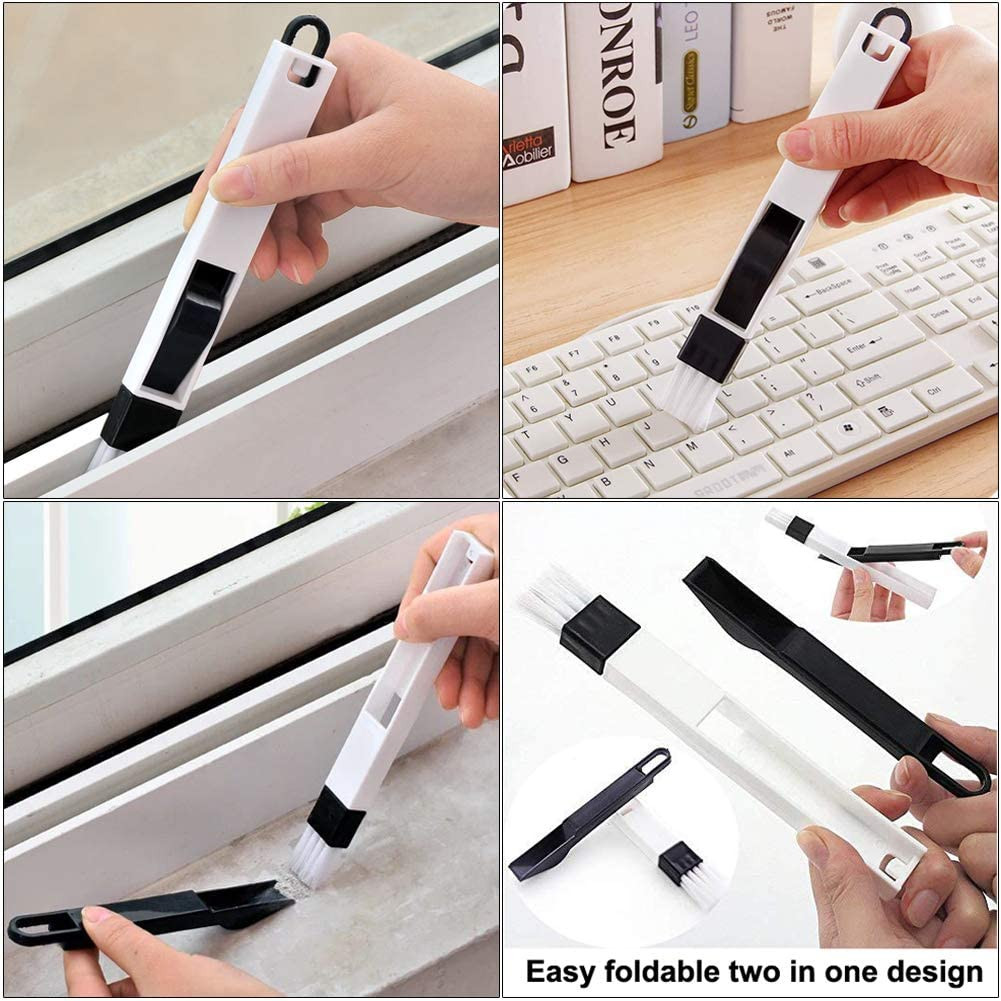 Window Track Cleaning Brush Kit – 5 Pack Multifunctional Handheld Crevice Bru…