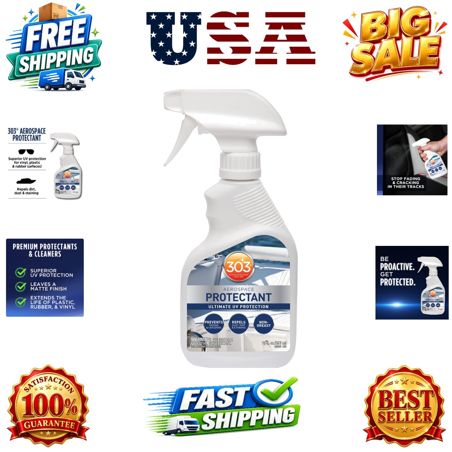 Marine Aerospace Protectant – UV Protection – Repels Dust, Dirt, & Staining –…