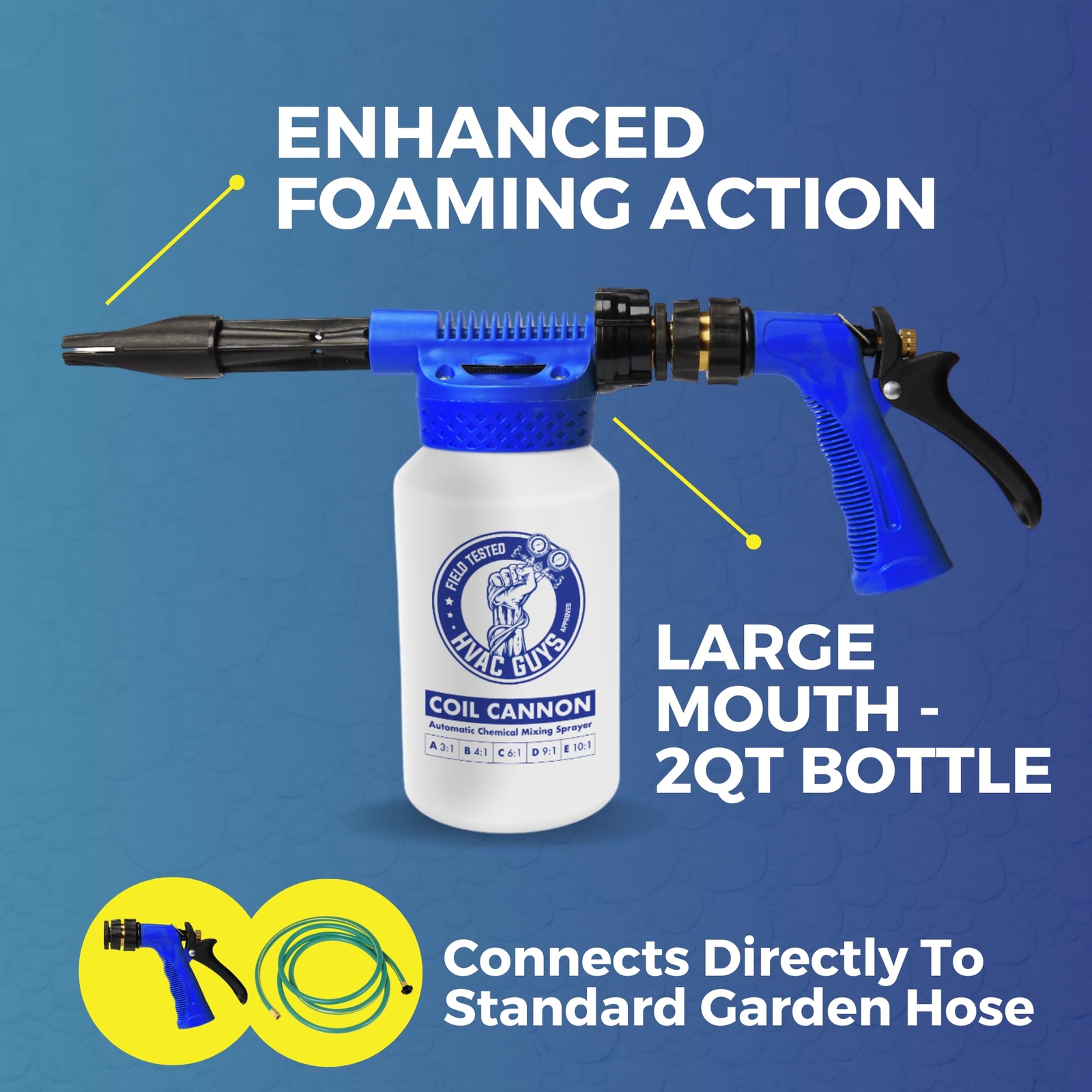 HVAC Guys Coil Cannon Cleaner Mixing Sprayer for Air Conditioner and