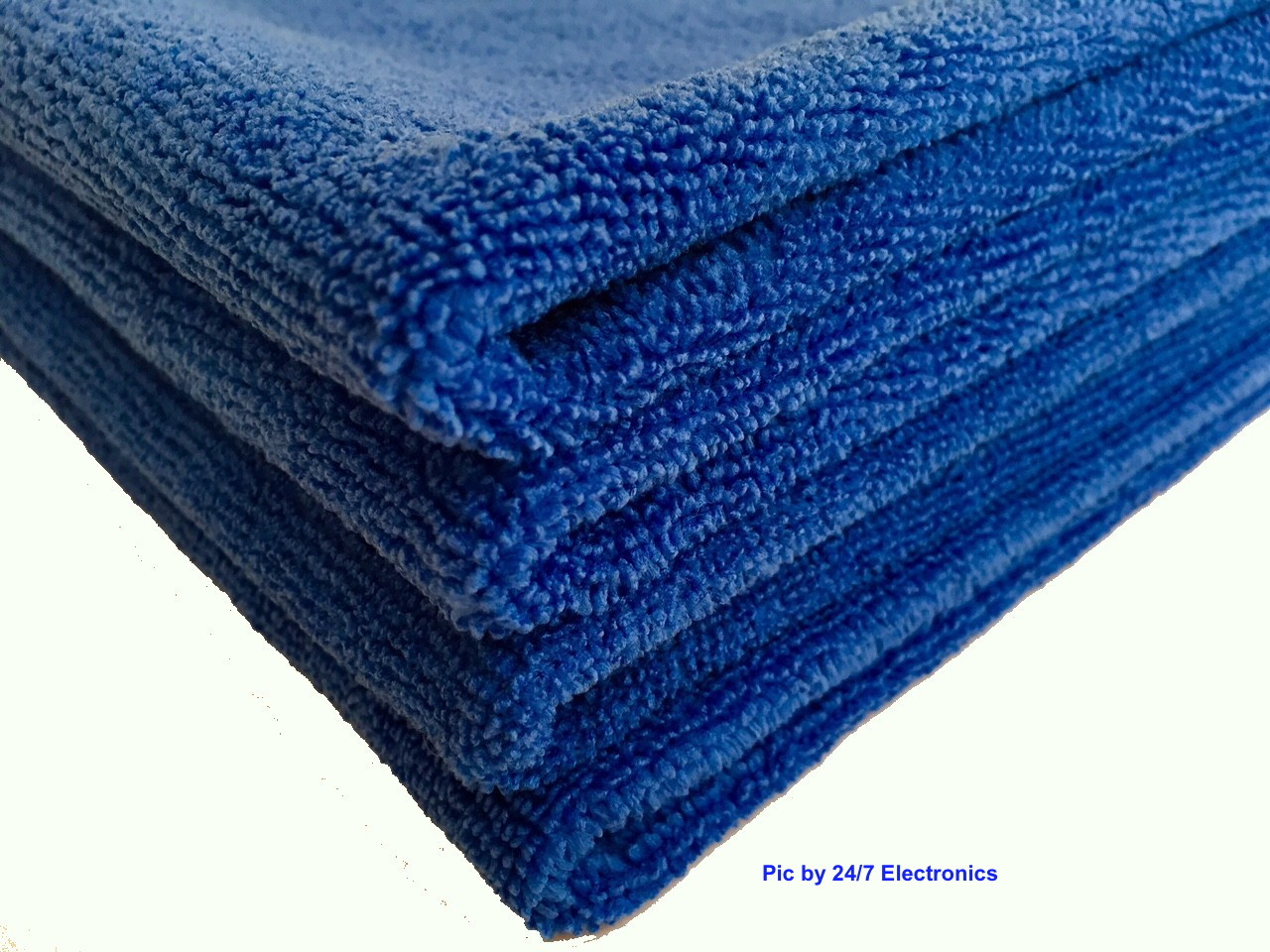 6 BLUE NAVY MICROFIBER CLEANING WASH CLOTH KITCHEN TOWEL 16″x16″ POLISHING RAG