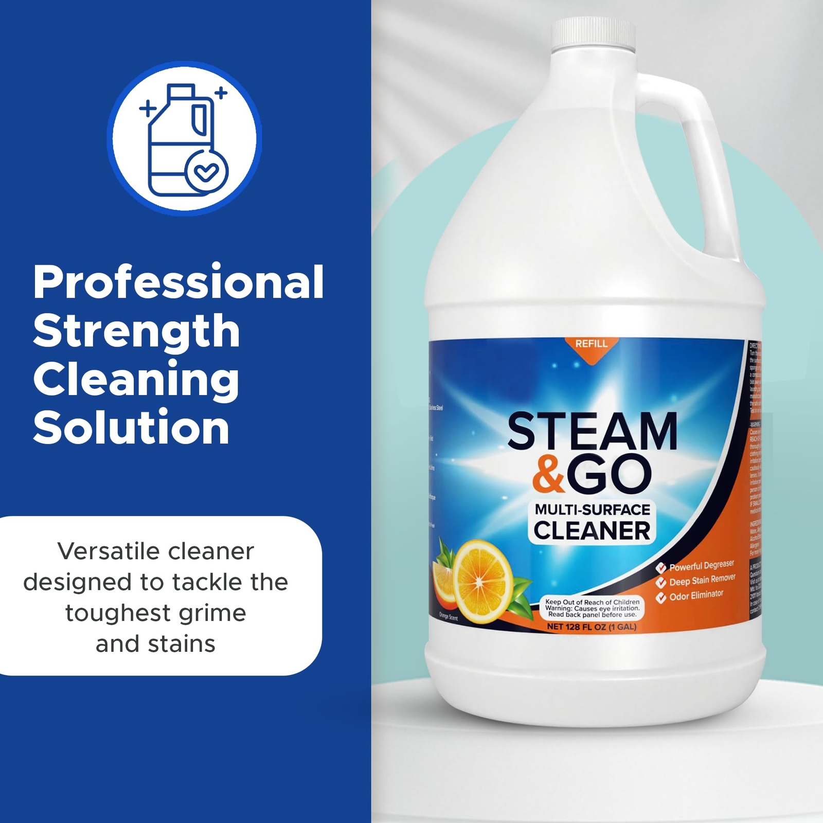 Multipurpose Cleaner Intense Degreaser Deep Stain Remover Odor Eliminator With O