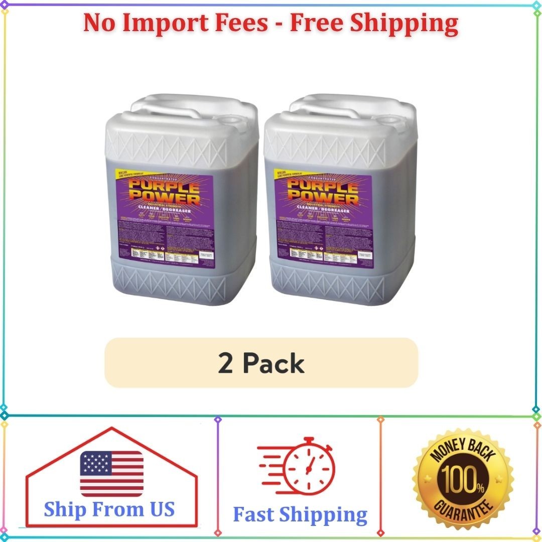 (2 pack) Purple Power Industrial Strength Cleaner and Degreaser, 5 Gallon