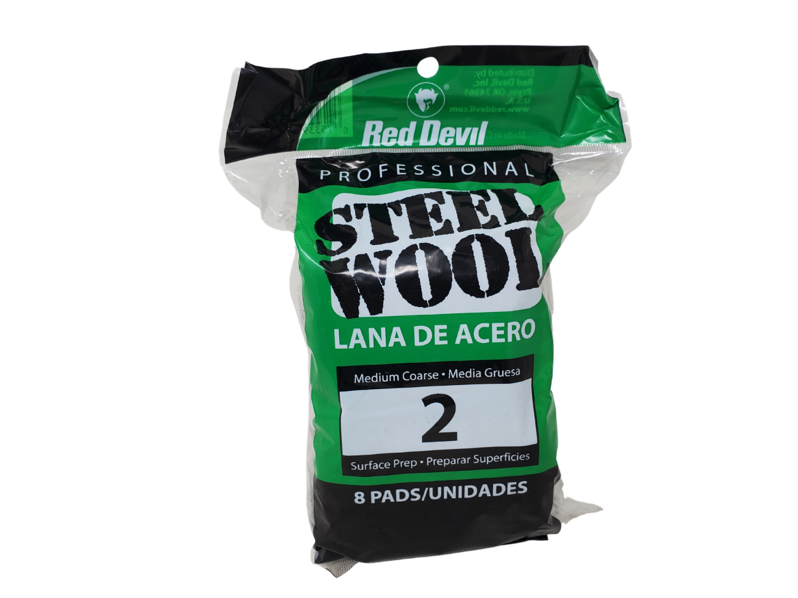 Red Devil – 2 Grade Steel Wool: Medium Coarse Pack of 8
