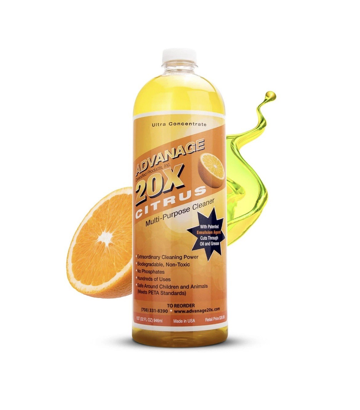 ADVANAGE 20X Cleaner All-Purpose Concentrate – Citrus 32 oz REFILL