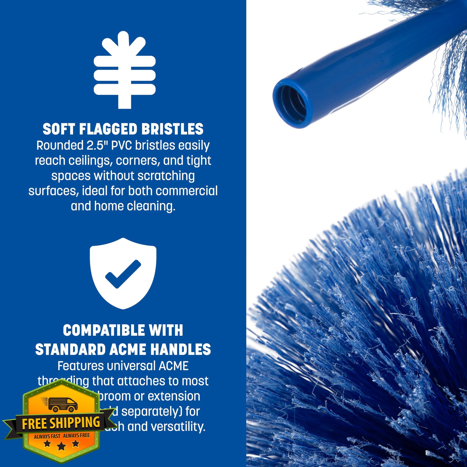Carlisle Sparta Flo-Pac Duster Head Blue 12 Pack