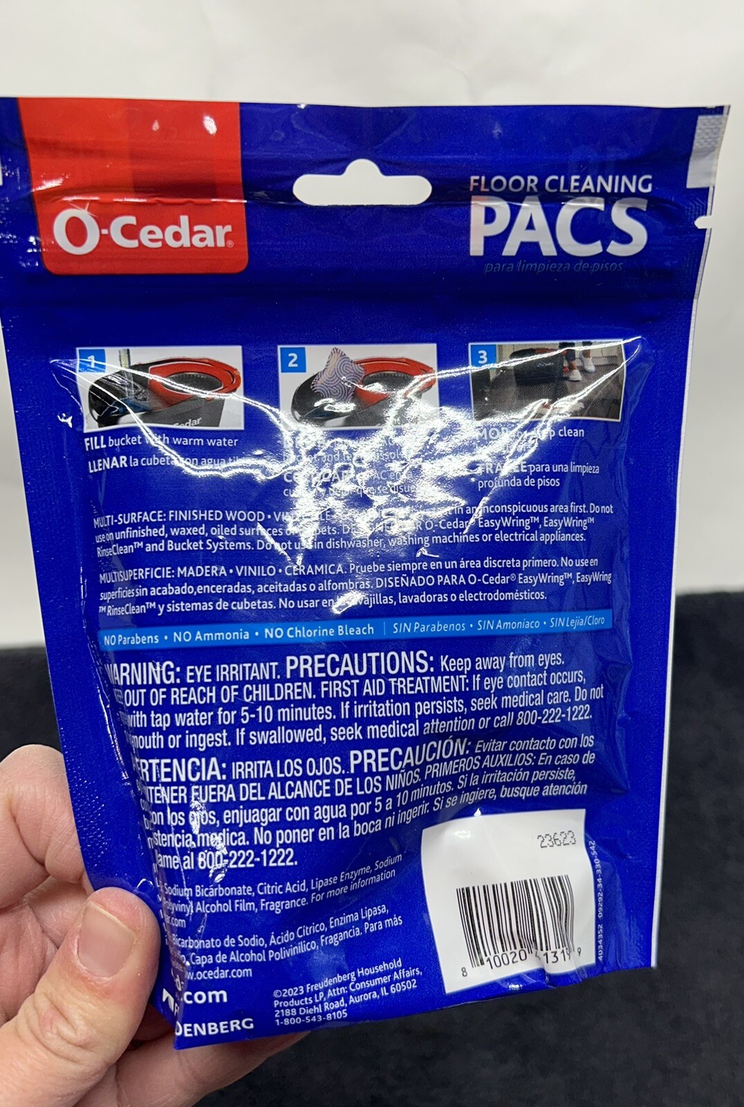 O-Cedar PACS Hard Floor Cleaner, Lavender Scent 10 Count (1-Pack) (YB)