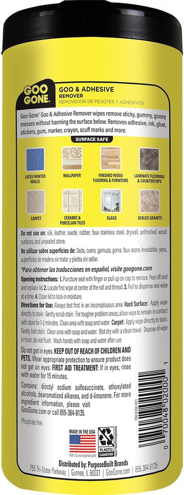 Clean Up Wipes Adhesive Remover – 24 Count – Removes Adhesive Residue Labels …