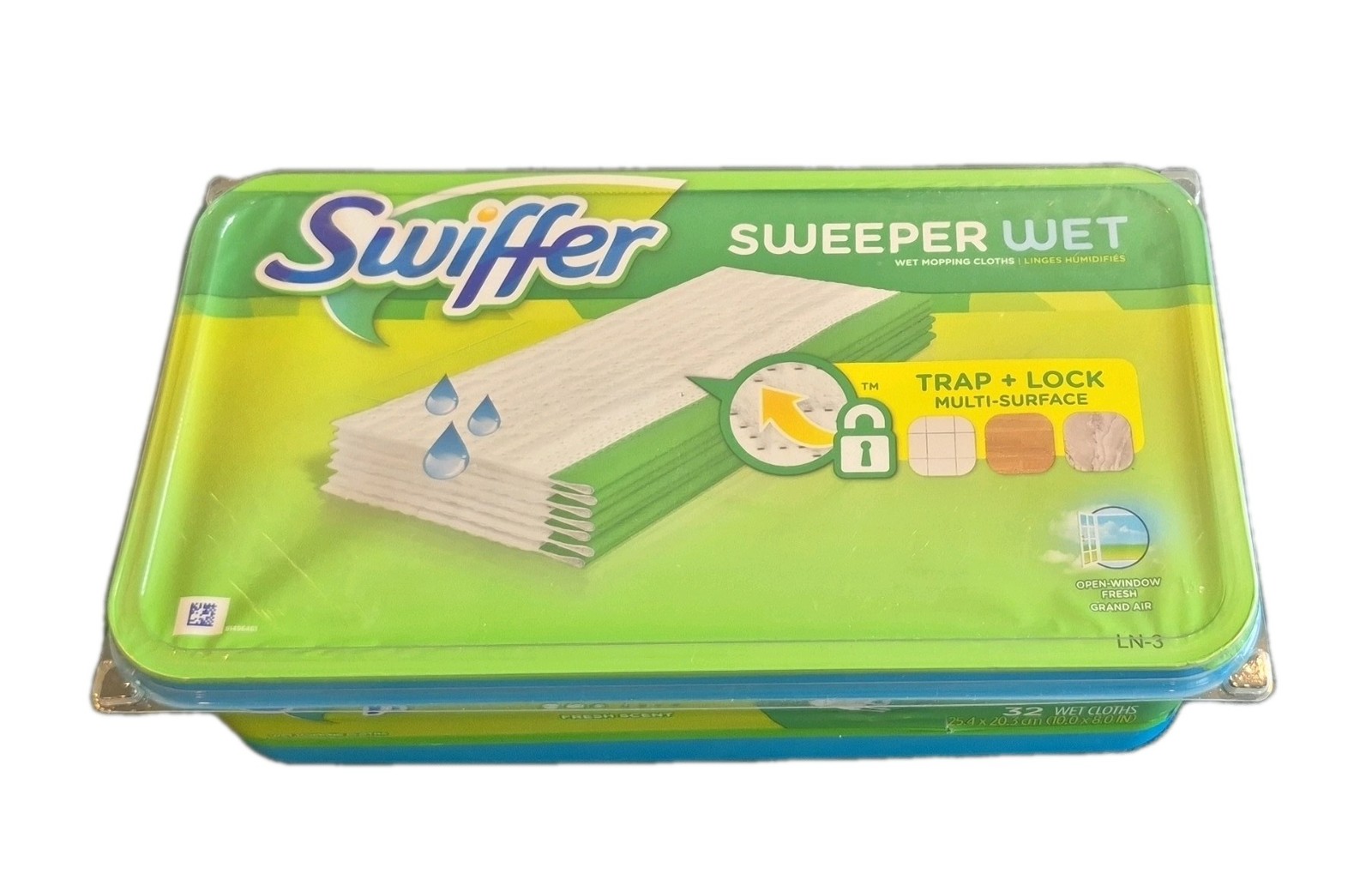 Swiffer Sweeper Wet Refills,(32 Count) Fresh Scent Trap and Lock Multi Surface