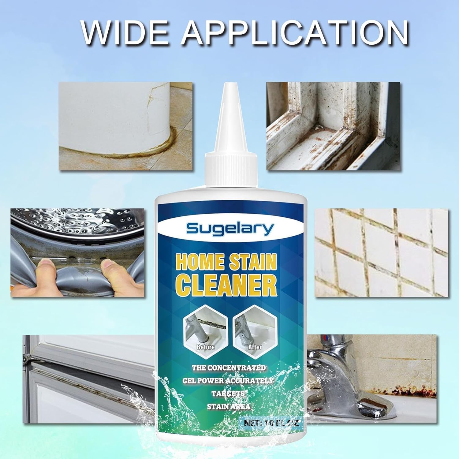10 fl oz Multi-Purpose Mold Stain Cleaner Gel for Home Surfaces & Appliances