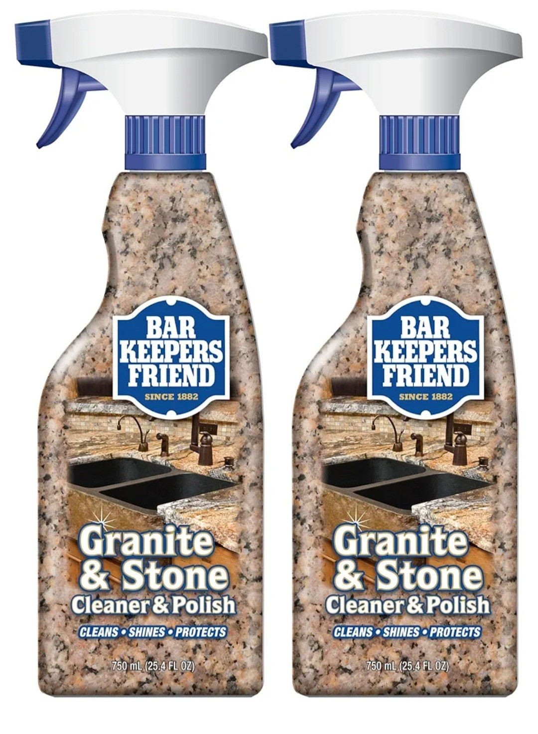 Bar Keepers Friend Granite Stone Cleaner Polish Multi Surface 25.4 Oz Pack of 2