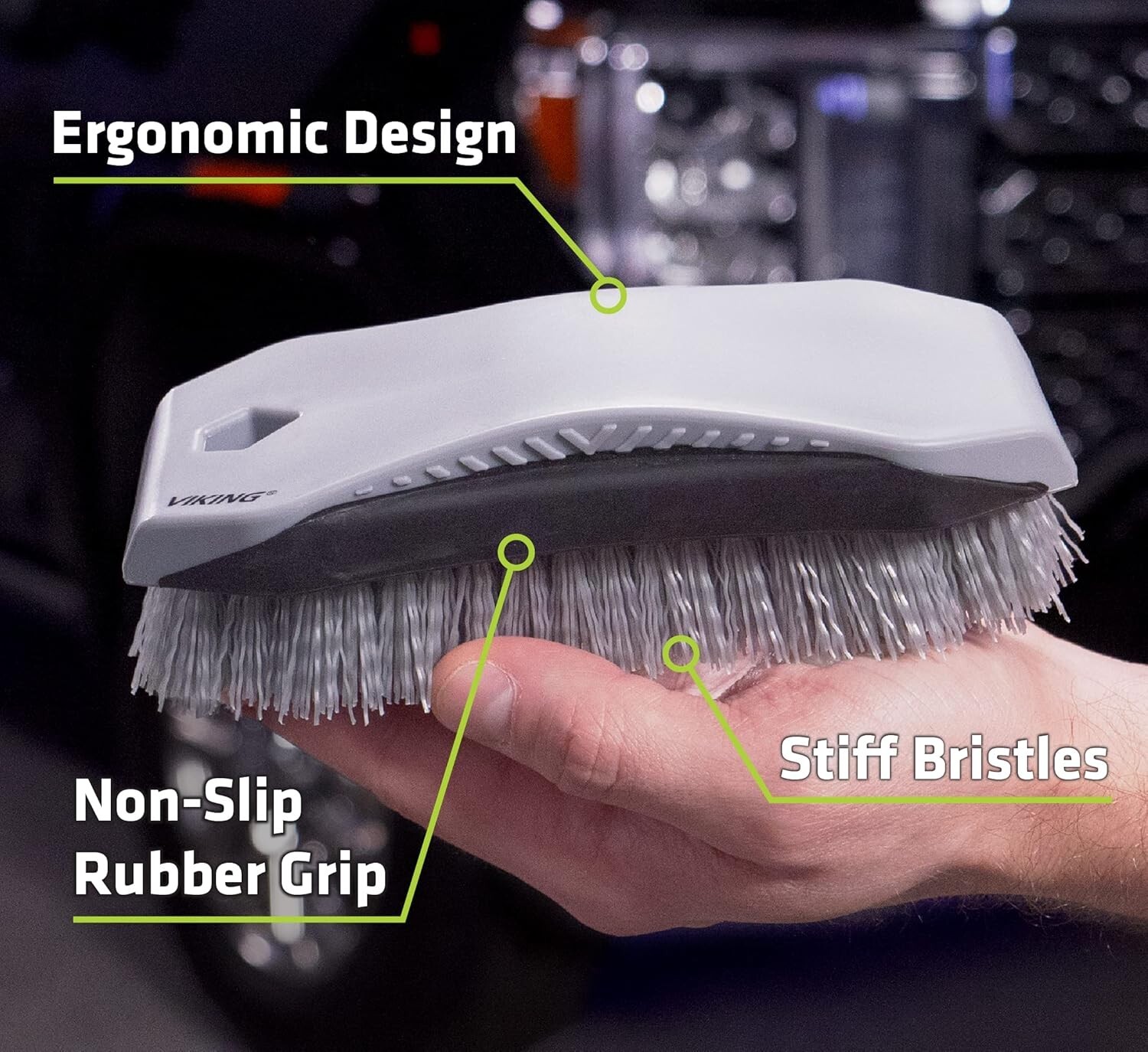 VIKING Carpet Cleaning Brush, Scrub Brush for Floor Mats, Cleaning Brush for Car
