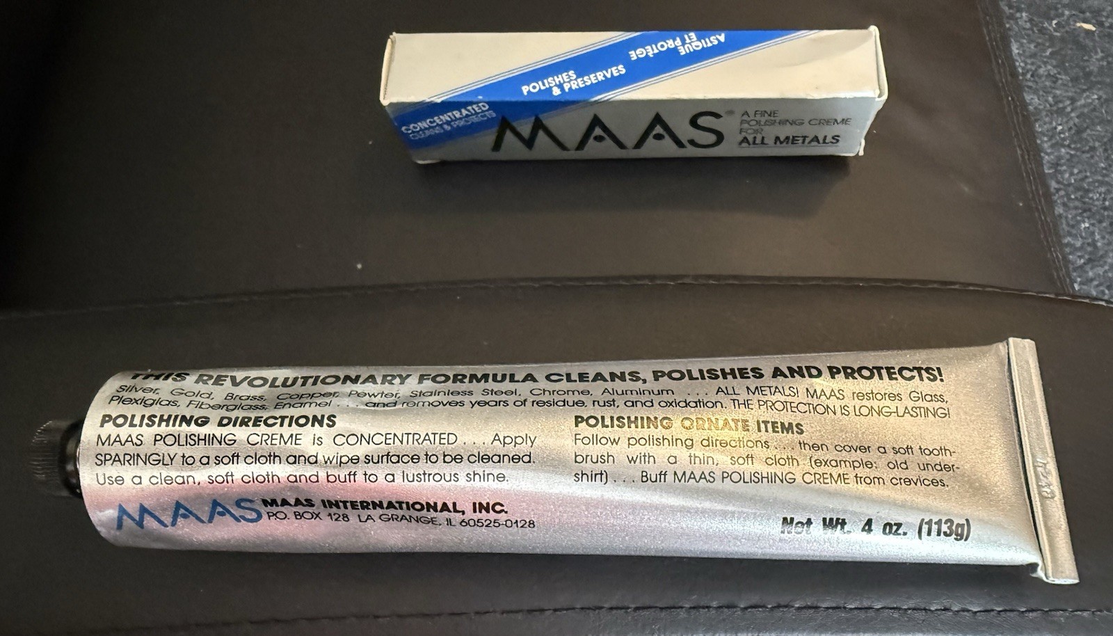 New In Box, MAAS A Fine Polishing Crème For All Metals. 4oz. Concentrated NIB!