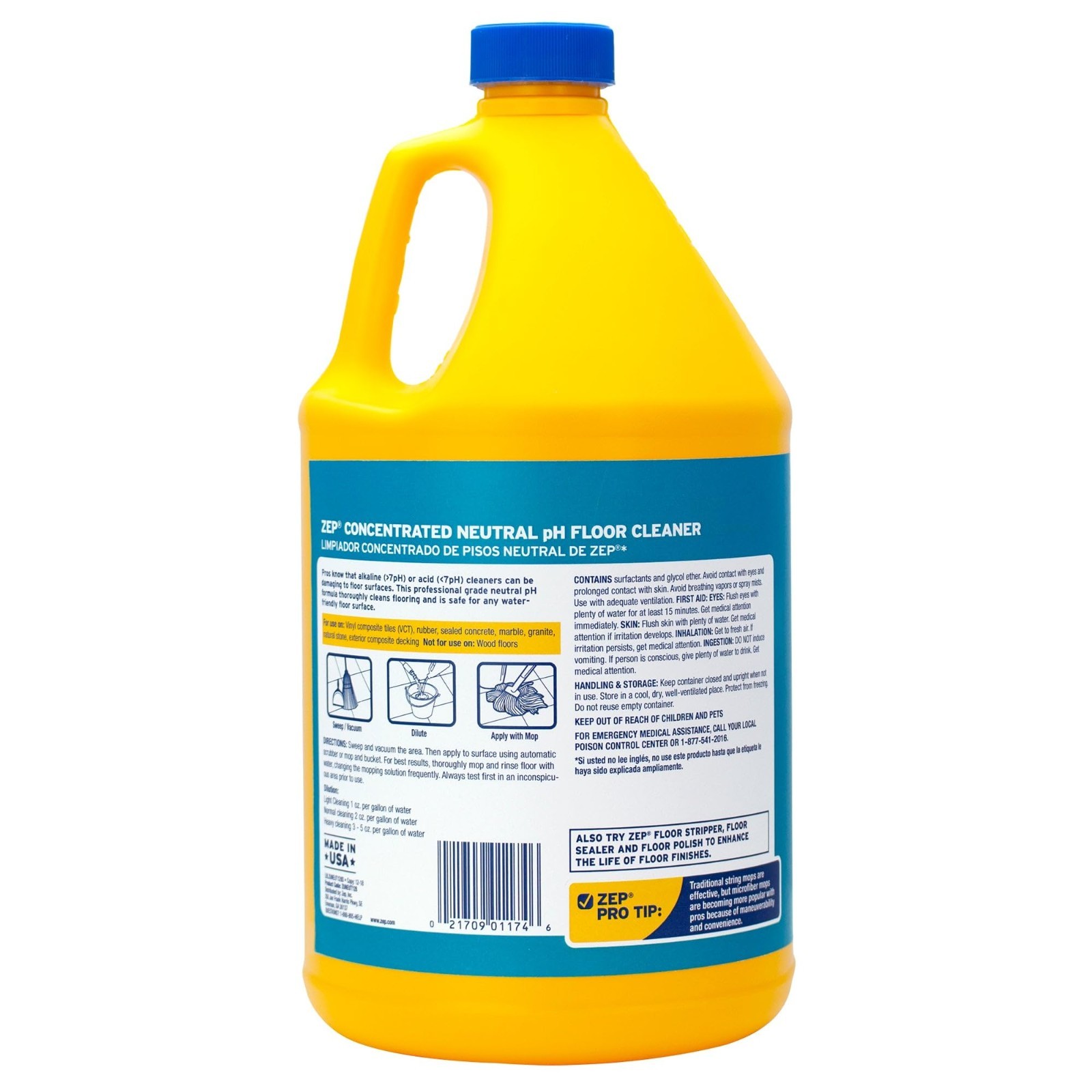 Concentrated pH Neutral Industrial Floor Cleaner – 1 Gallon – All-Purpose Cleane