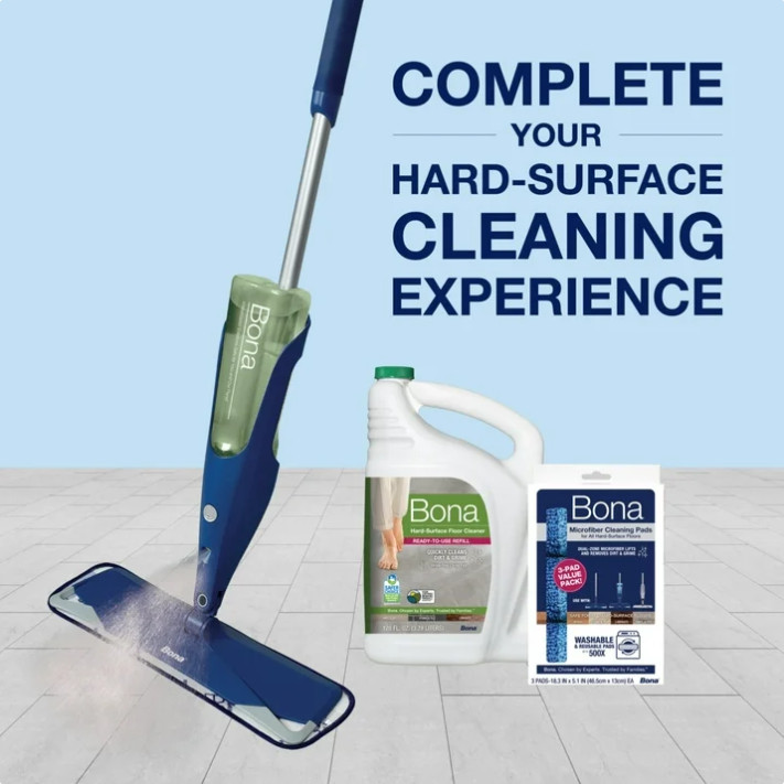 2 Pack Bona Multi-Surface Floor Cleaner, for Stone Tile Laminate, 128 Fl Oz